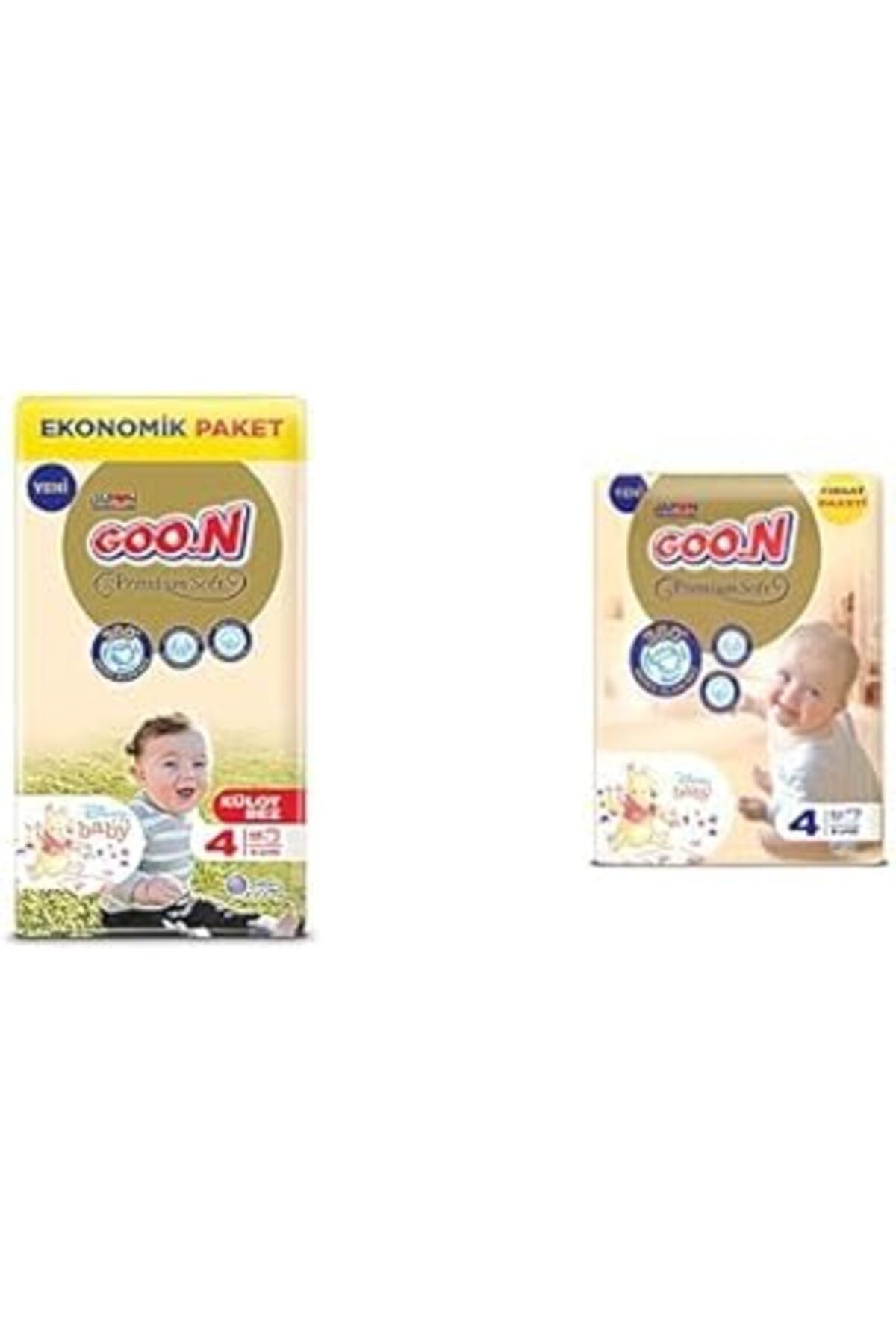 MAGNESİA Goon Premium Soft 4 Beden 9-14 Kg Ekonomik Paket Külot Bez (1 X 42 Adet) Ve Bebek Bezi Premium Soft