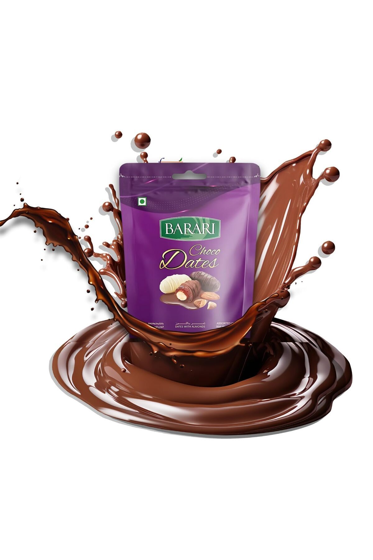BARARI-Premium Chocolate Dates Choco Almonds Stuffed Dates (2 x 250 g) 6