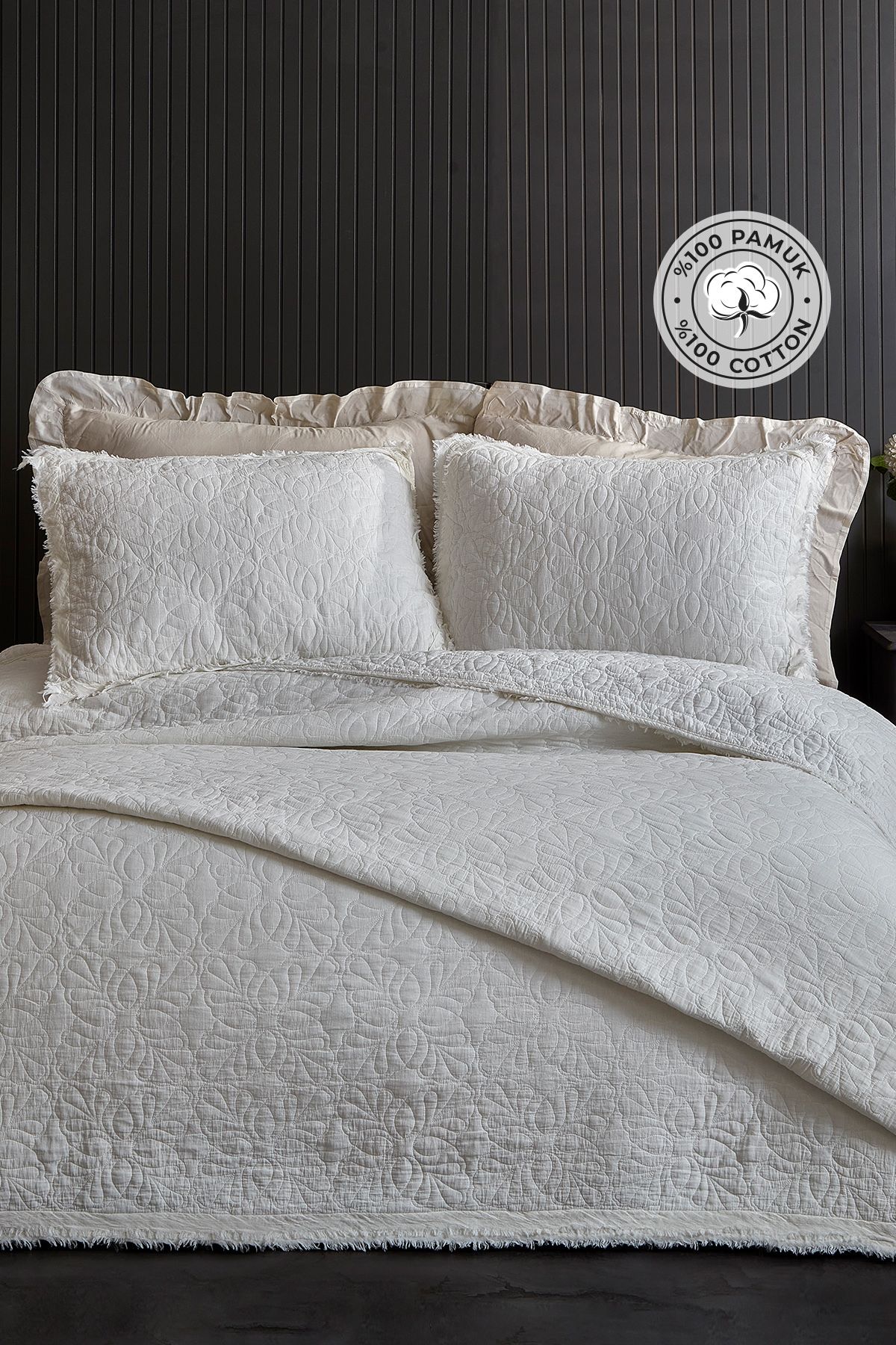 Evlen Home Collection 100% Bumbac Impregnat Modern Nou Alb Saltea Compendiu - One Size