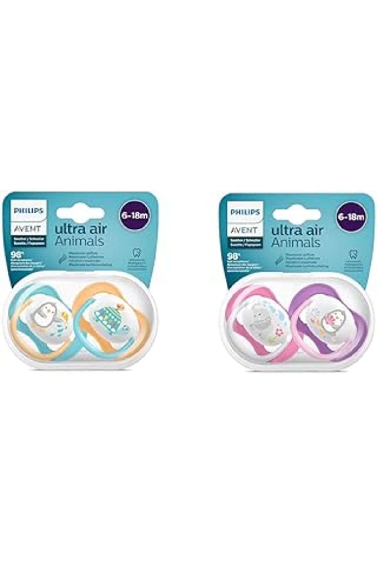NZM TİCARET Avent Scf080/07 Ultra Air Emzik (6-18 Ay) Erkek & Scf080/08 Ultra Air Emzik (6-18 Ay) Kız