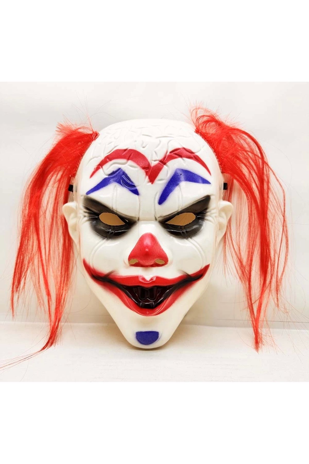 Finetoo Kızıl Saçlı Joker Palyaço Maskesi Çocuklar İçin Eğlenceli Maskeli Oyun