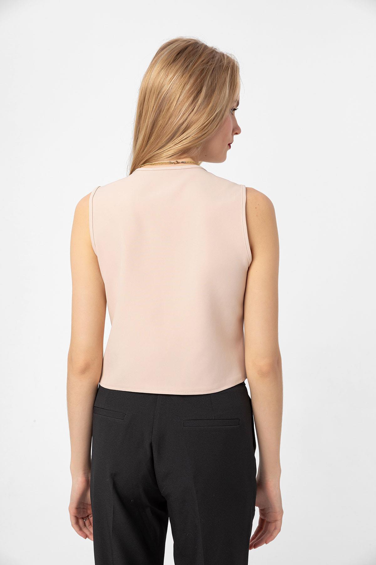 ŞİMAL-Women's Fabric Vest 250240   - 5