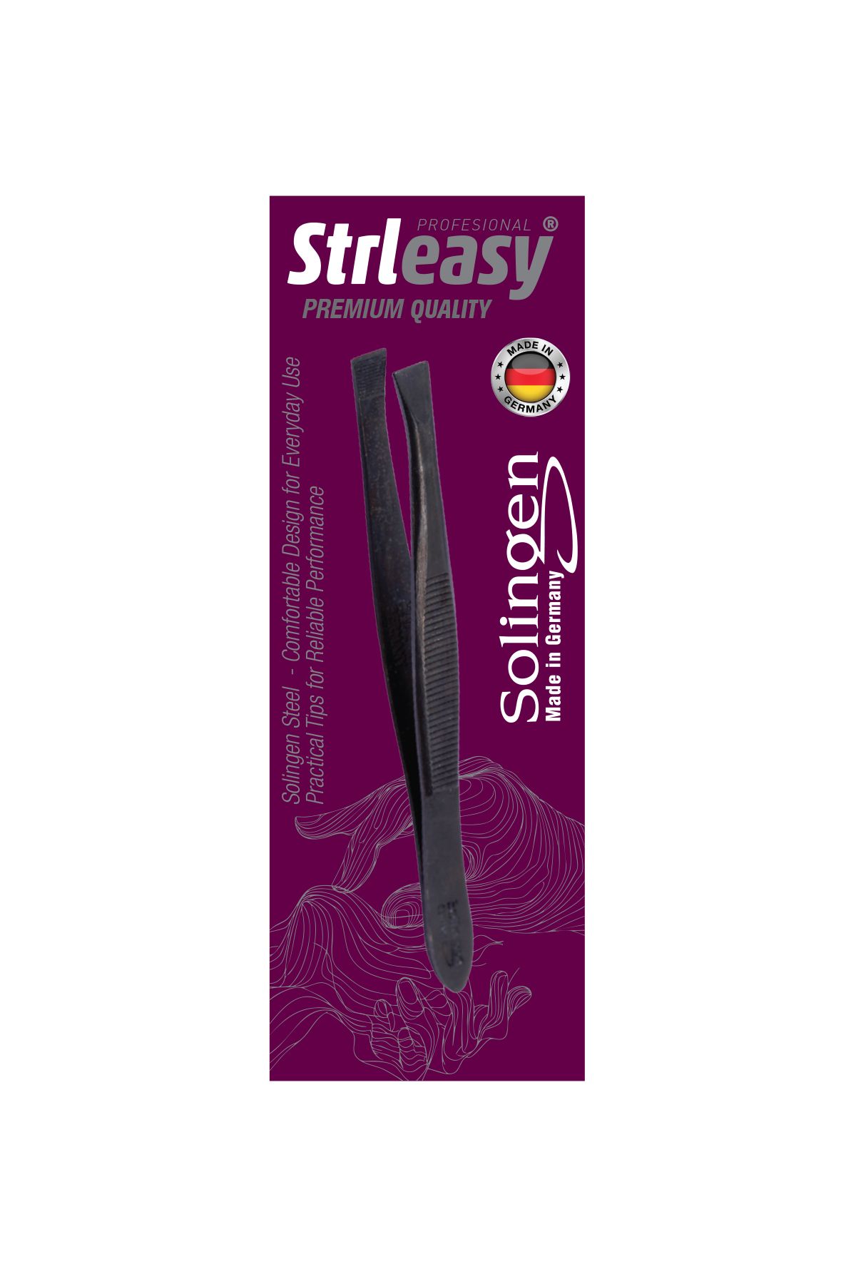 Strl Easy STRLEASY 6209 SOLINGEN SİYAH ÇELİK CIMBIZ - DÜZ UÇ