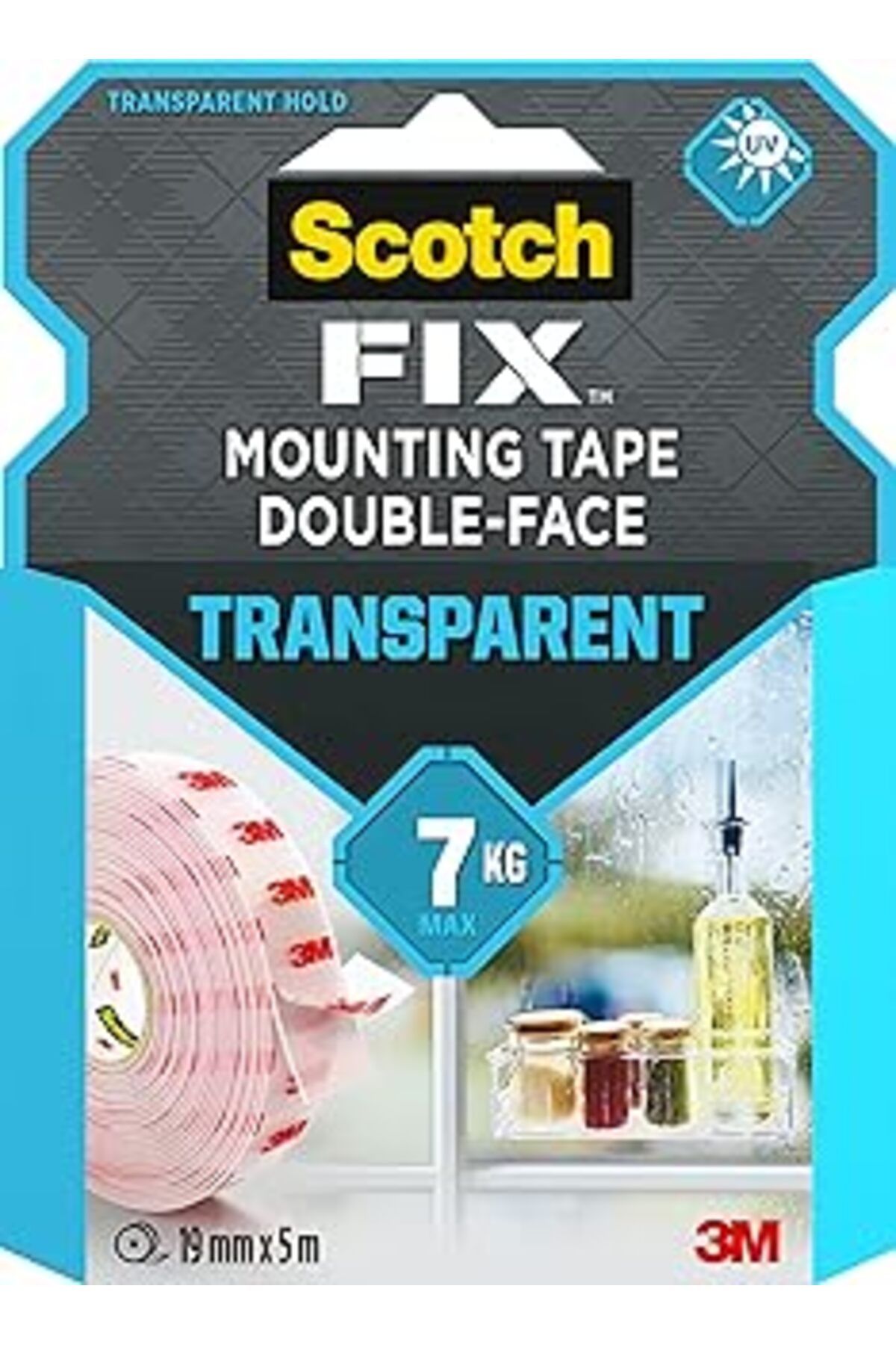 NETWORK ART Scotch-Fix Şeffaf Montaj Bandı 4910C-1950-P, 19 Mm X 5 M, 1 Rulo/Paket (Ambalaj Farklı Olabilir)