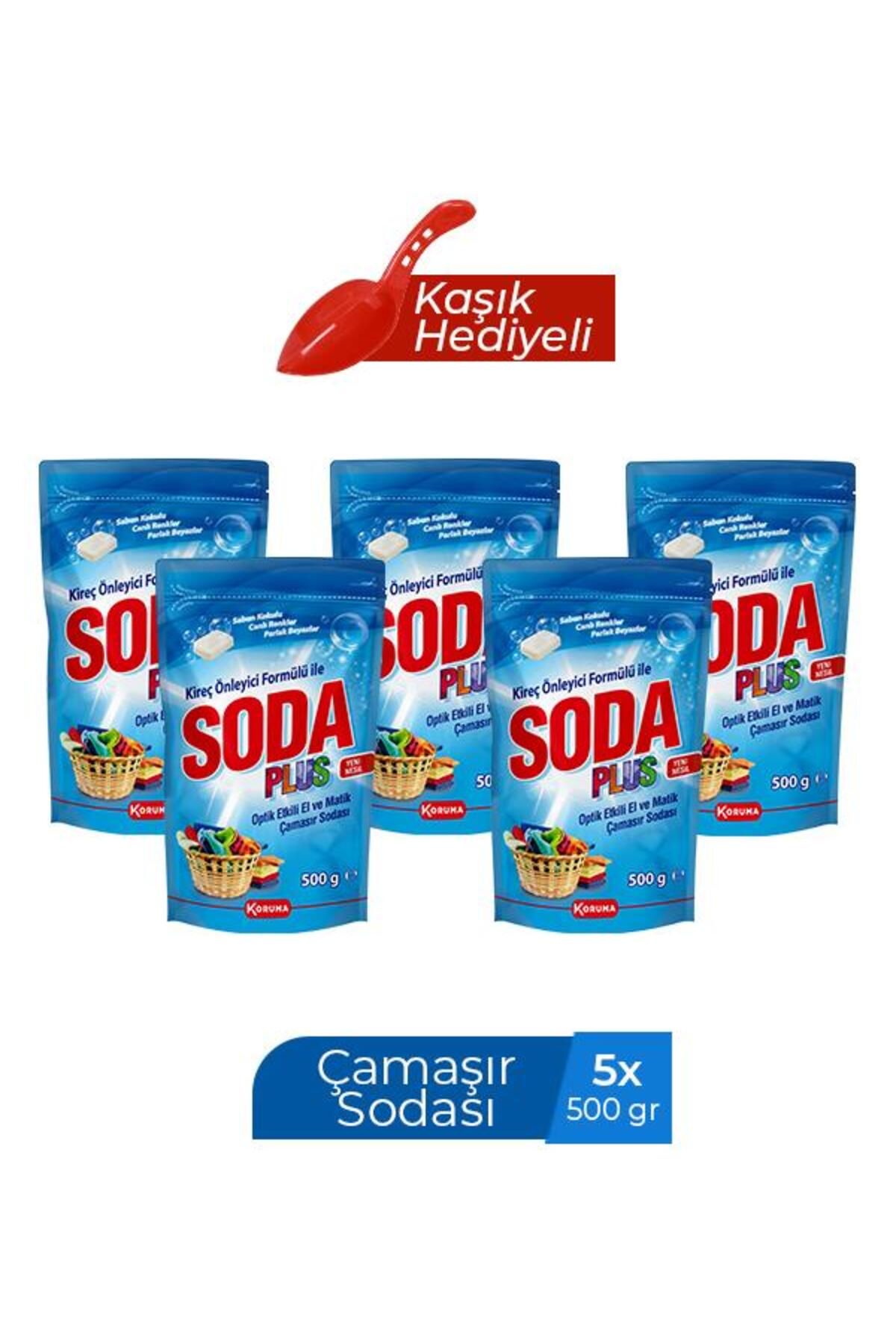 Soda Plus ÇAMAŞIR SODASI 500G -KAŞIKLI x 5 ADET