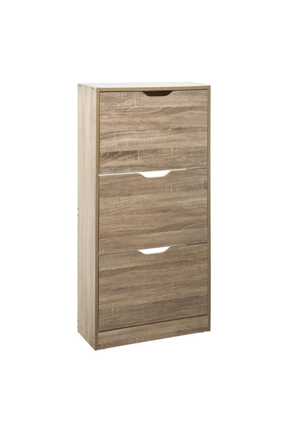 Five Simply Smart-3-Drawer Modern Design Rectangular Shoe Rack Brown 1