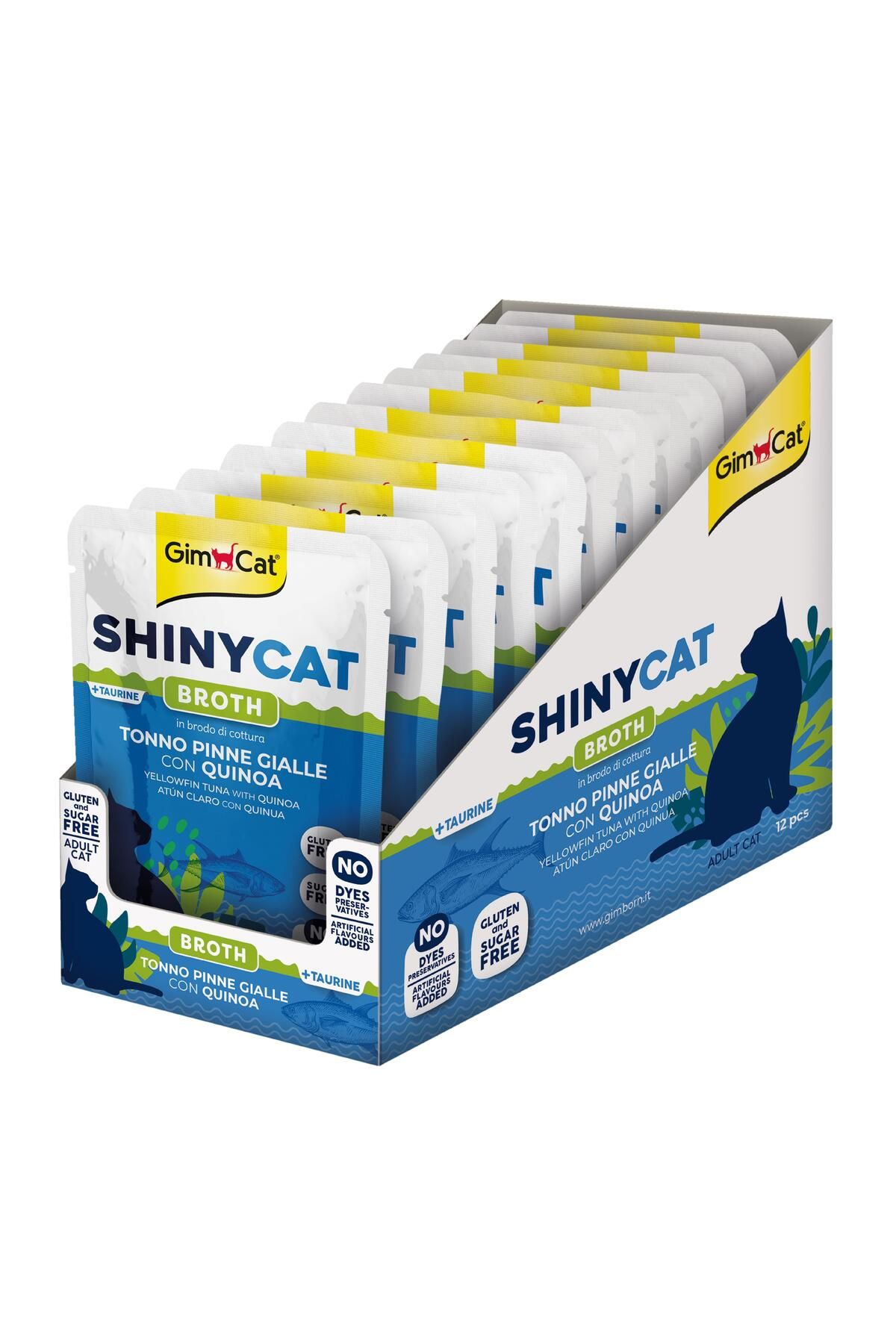 Gimcat SHINYCAT PGimcat Shinycat Pouch Yellowfin Tuna And Quinoa 70 gr – Sarı yüzgeçli Ton Balığı ve