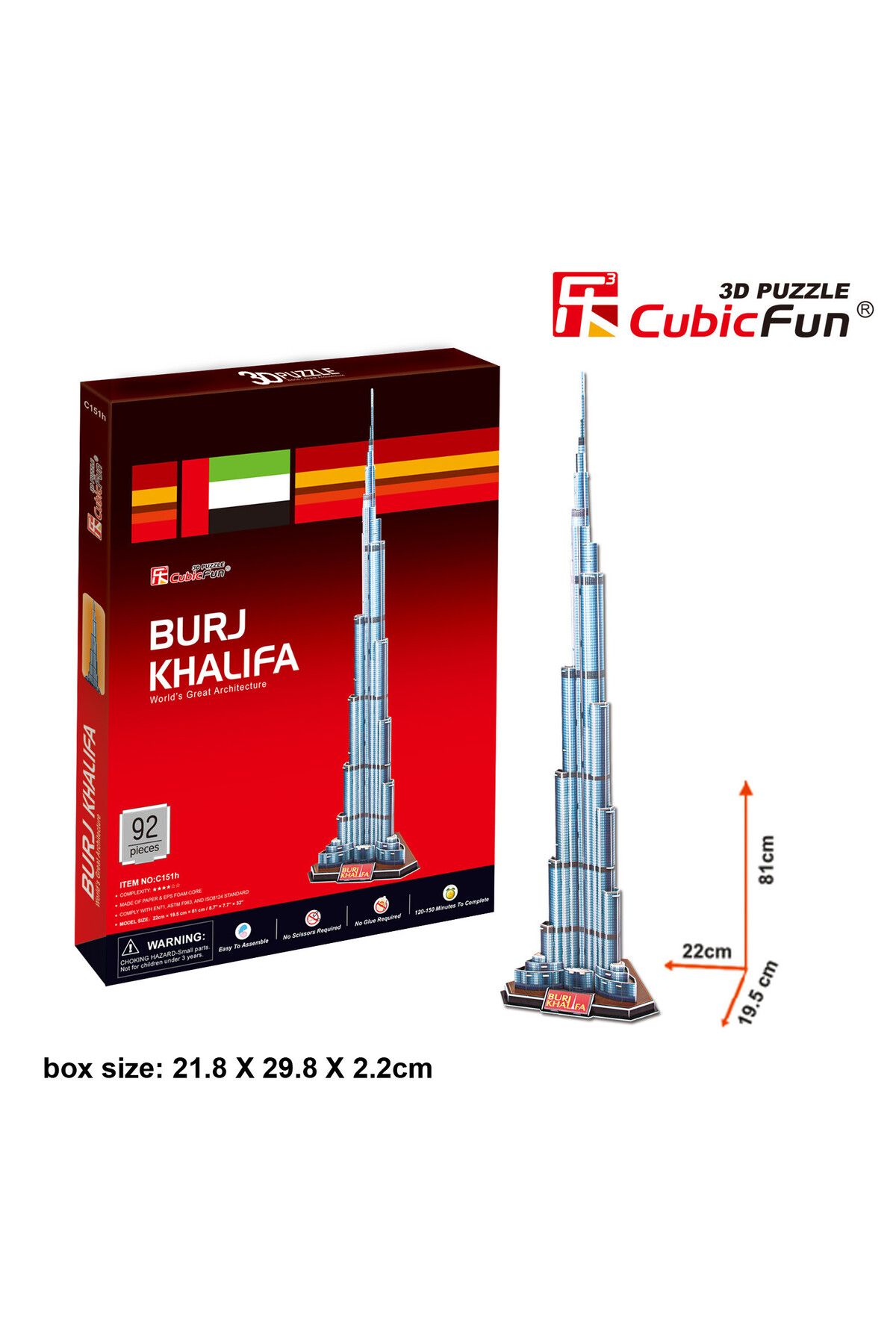 Cubic Fun-3D Puzzle Burj Khalifa- 92 Pieces 2