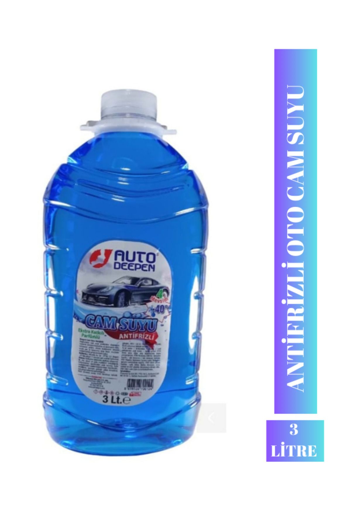 AutoDeepen 3 LİTRE  OTO CAM SUYU ANTİFRİZLİ EKSTRA KATKILI PARFÜMLÜ 4 MEVSİM