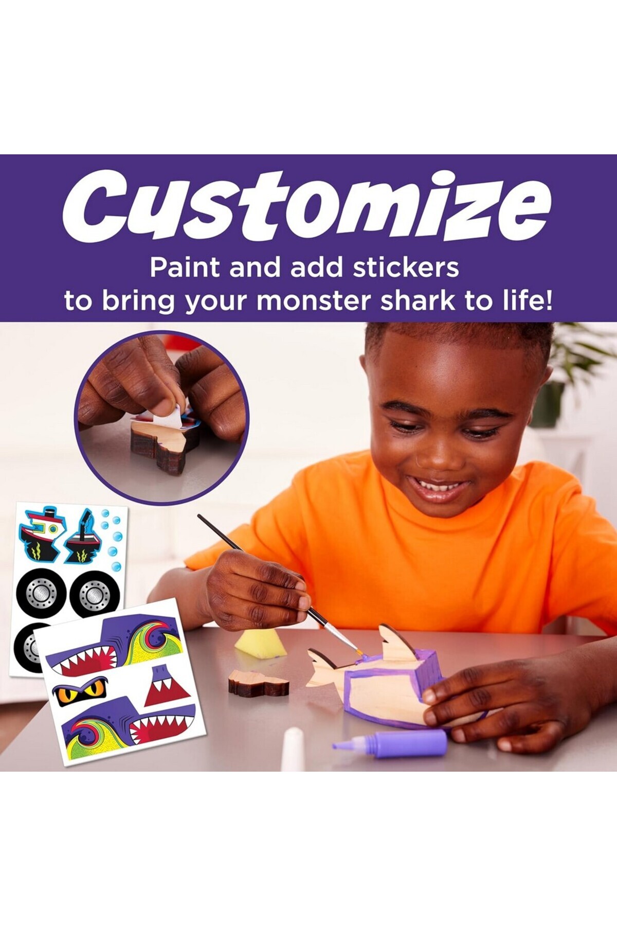 Creativity for Kids-Buildeez Monster Shark Chomper Kit - Customizable Monster Shark 6