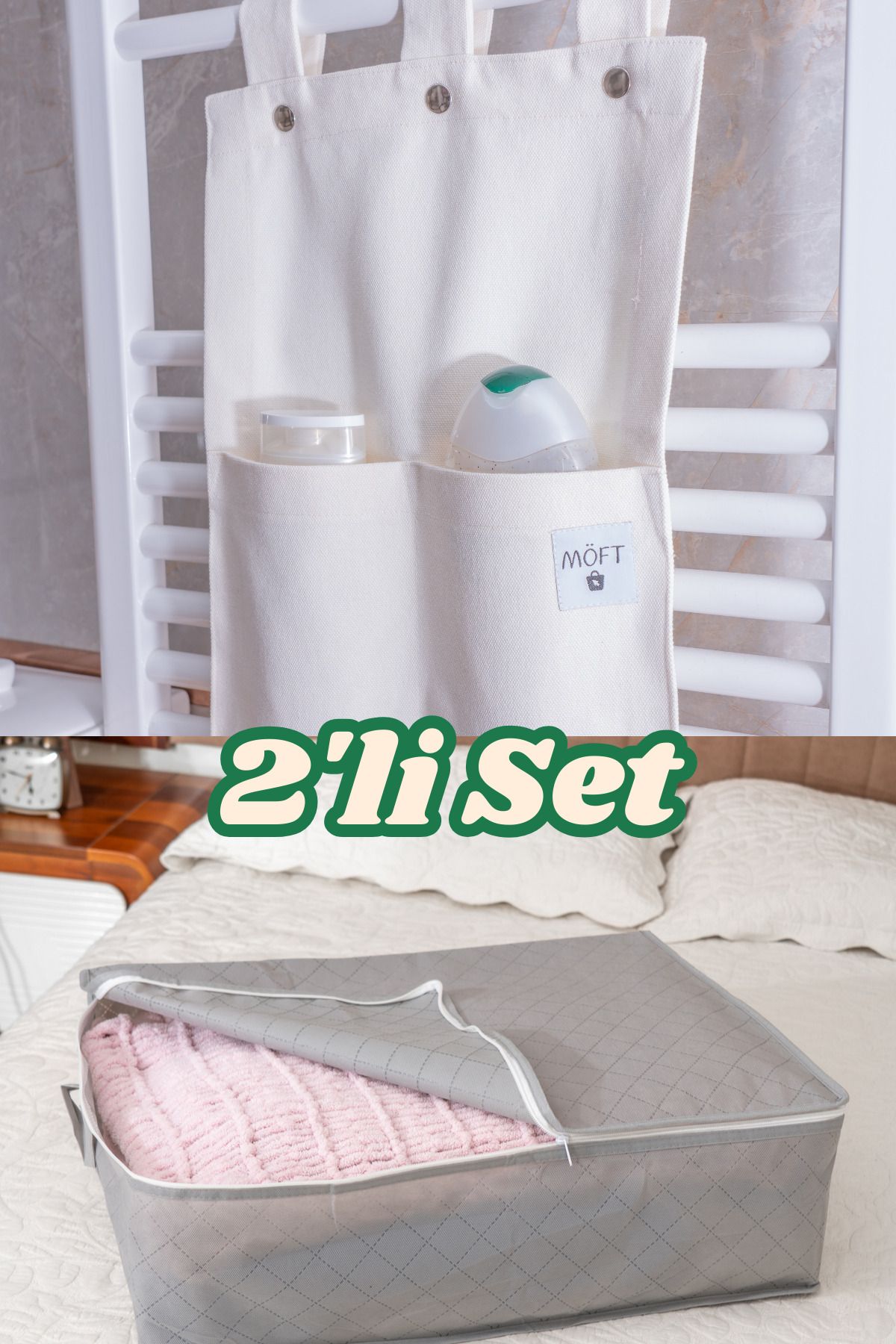 MÖFT Set De 2 Organizator De Saci De Organizare Multifuncțional - One Size