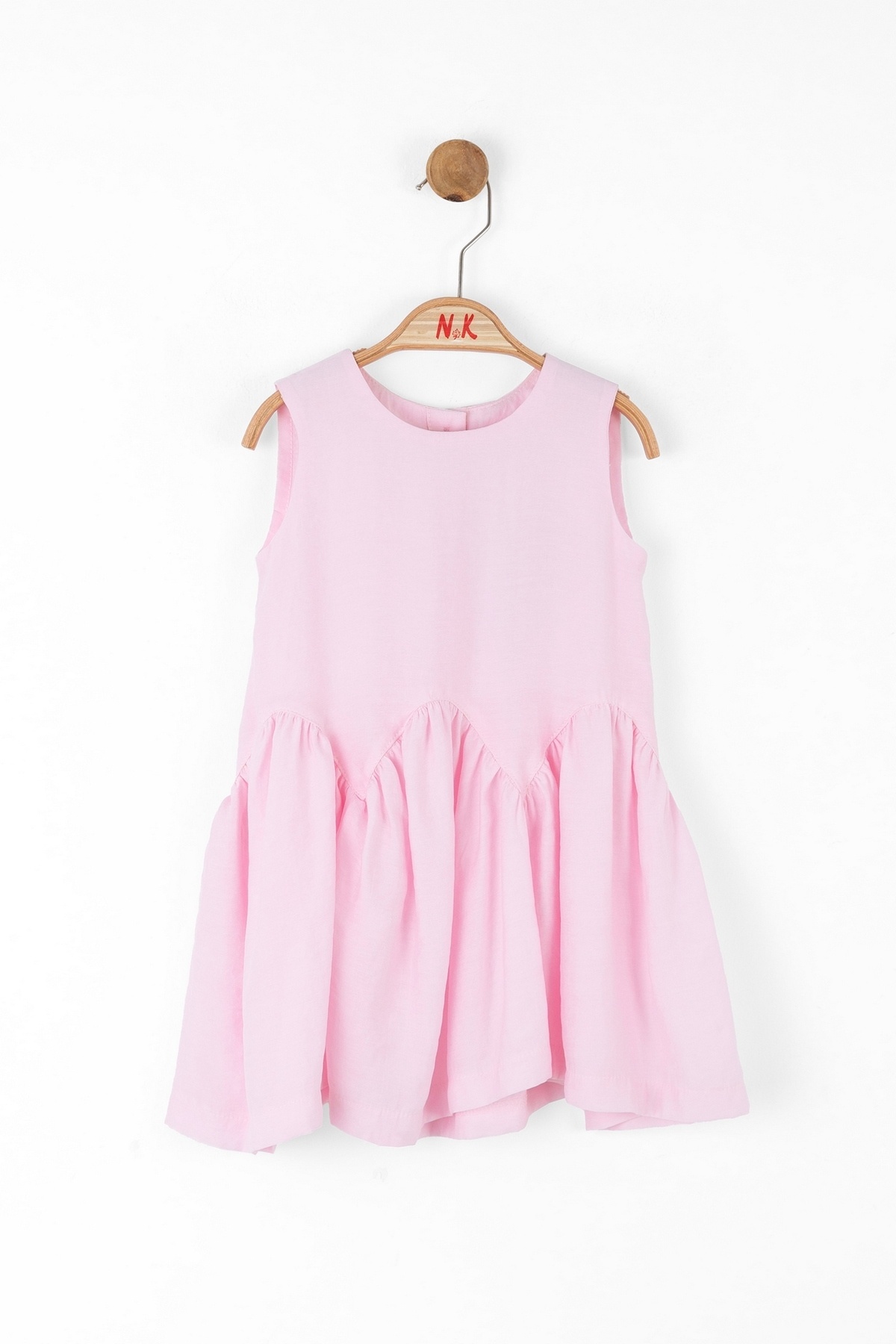 NK-01-04 Years Old Baby Girl Pink Candy Dress - Pink 2