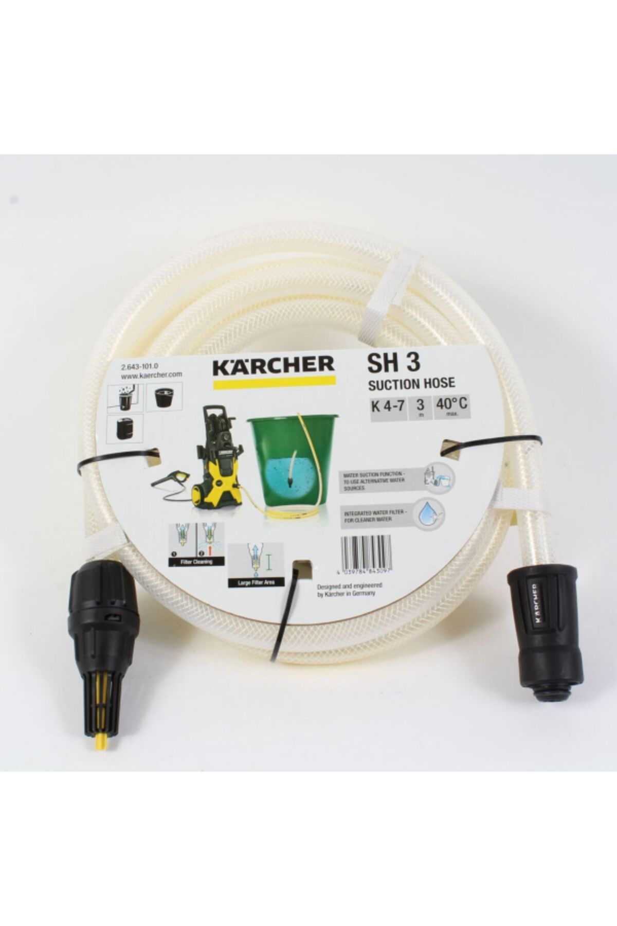 Karcher-High Quality Drawing Water Suction Hose with Filter 3m 3