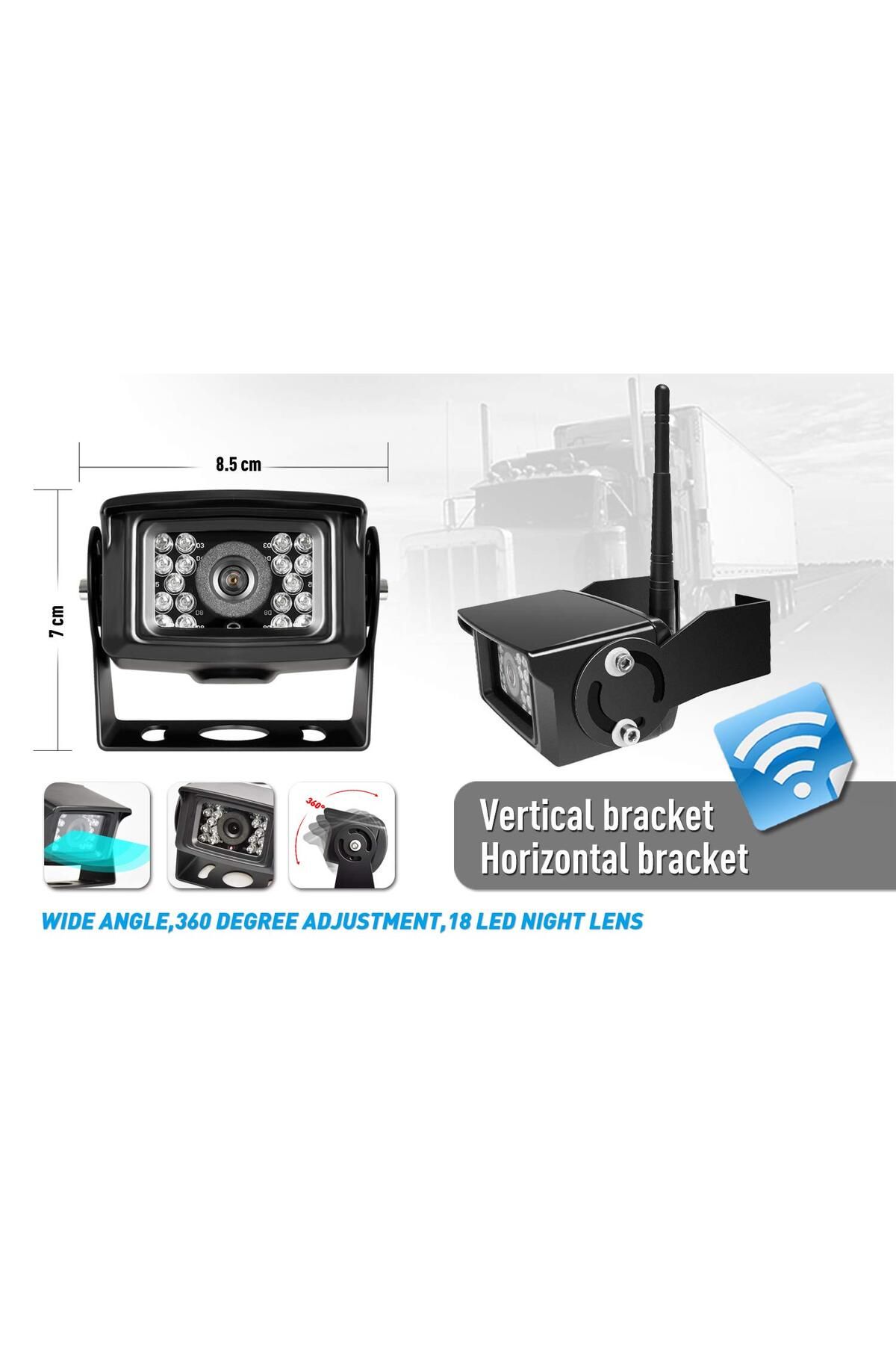 ZEROXCLUB-Digital Wireless Backup Camera Kit, IP69 Waterproof + 7'' LCD Monitor for RV/Truck/Trailer 5