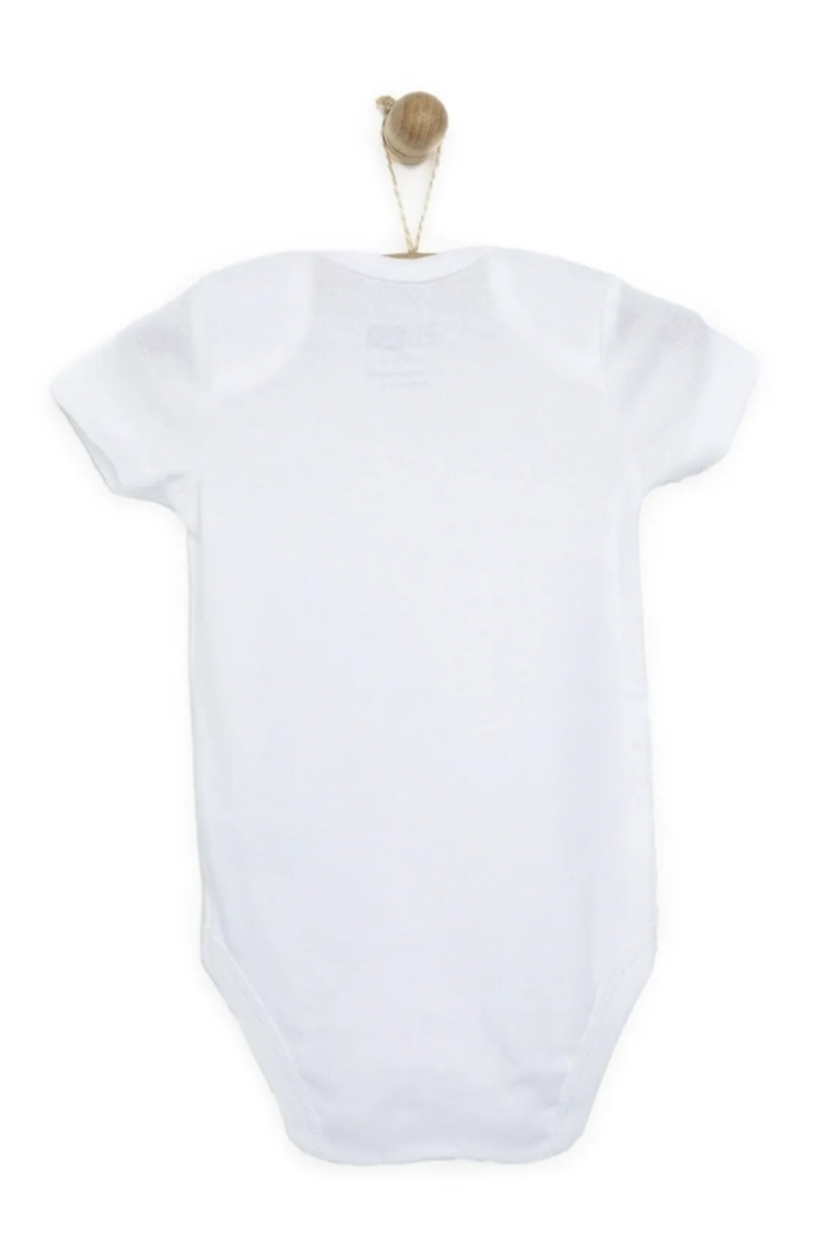 mixibaby Mixi Baby Pamuklu Beyaz Çıtçıtlı Kısa Kollu 5'li Bisiklet Yaka Bebek Body Seti fotoğrafı 7 (önizleme)