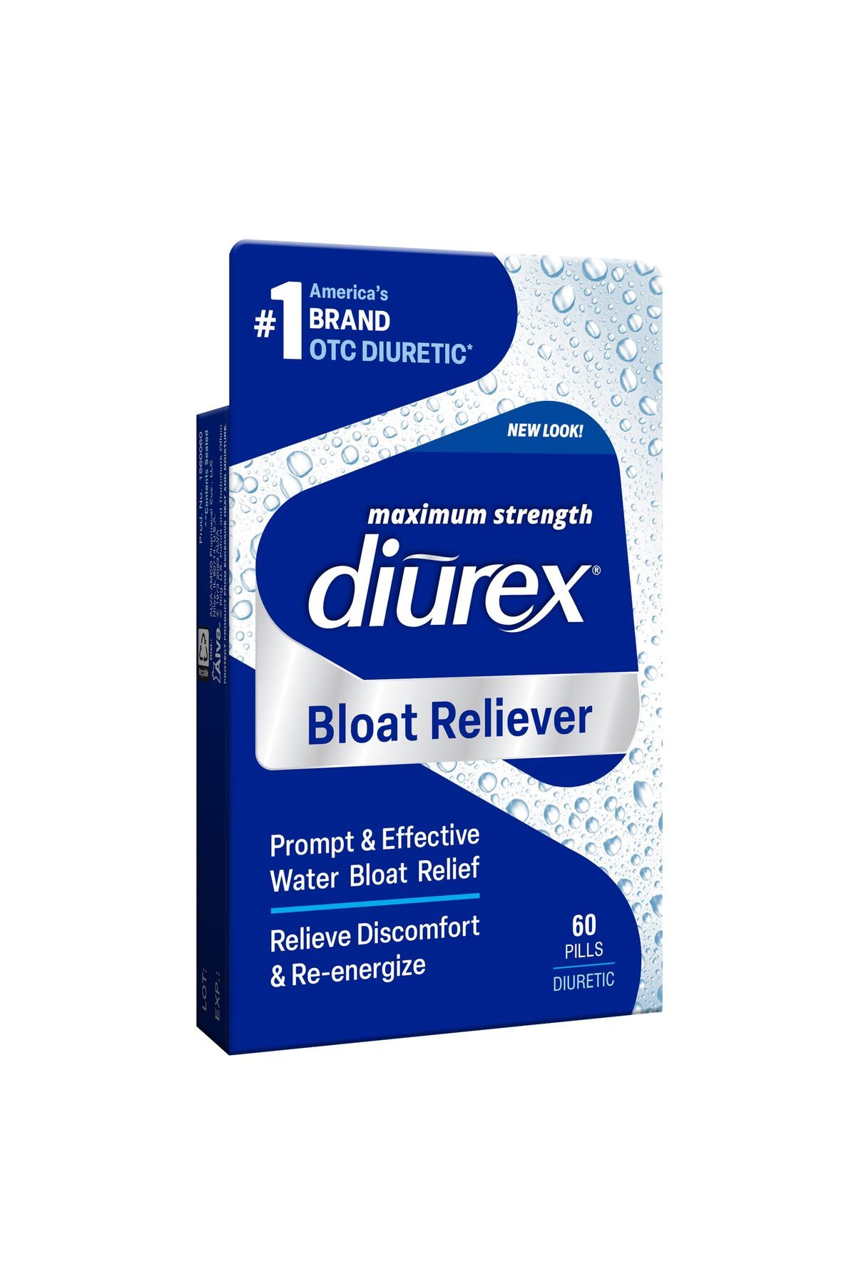 Diurex-Ultimate Re-Energizing Water Pills - Max Strength Diuretic - Relieve Water Bloat - 60 Count 1