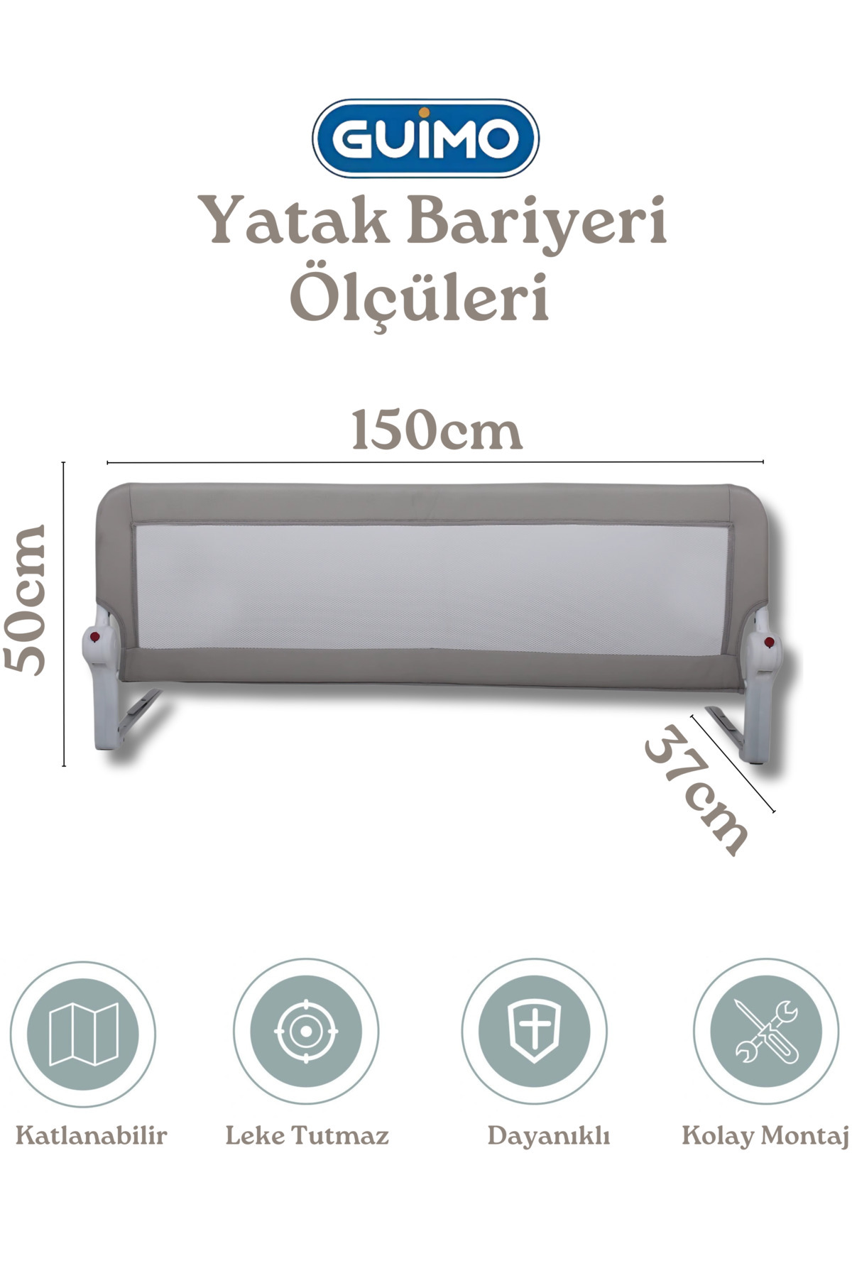 GUİMO-Baby Safety Bed Barrier 150cm 8