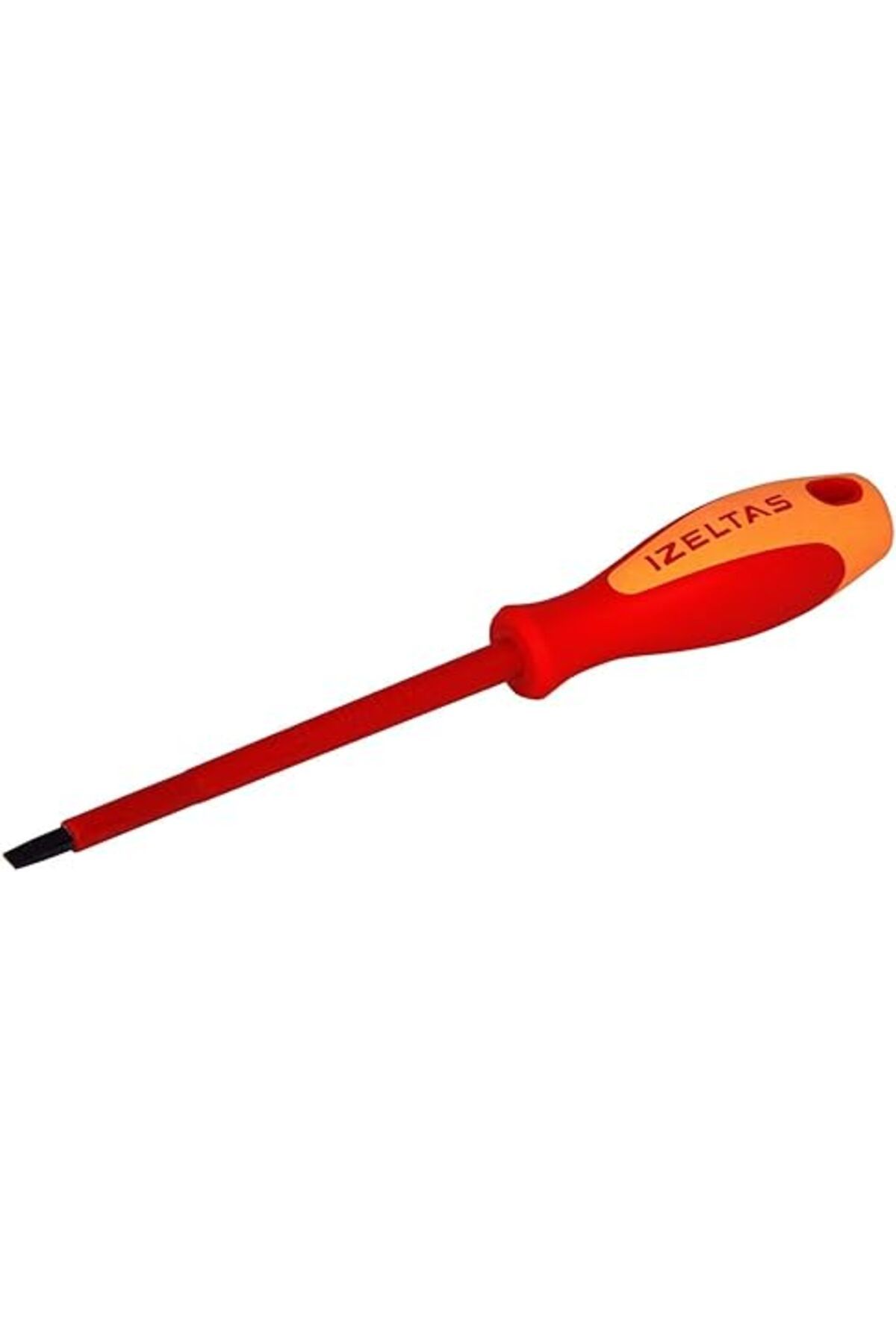Pazarcan Izeltas Elektrikçi Izoleli Düz Uçlu Tornavida, 1000 V, Sarı/Kırmızı, 6.5 X 150 Mm