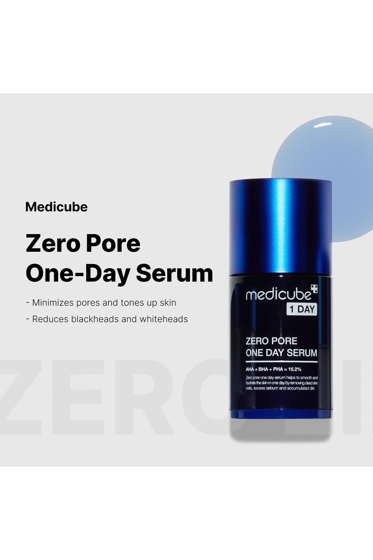 Medicube-Zero Pore Serum 1.01 oz - Overnight Resurfacing with AHA+BHA+PHA & Niacinamide 2