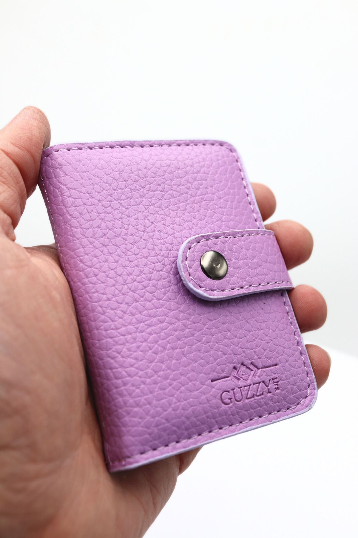 GUZZYLife-Vegan Leather 26 Card Capacity Lilac Unisex Credit Card Holder 1