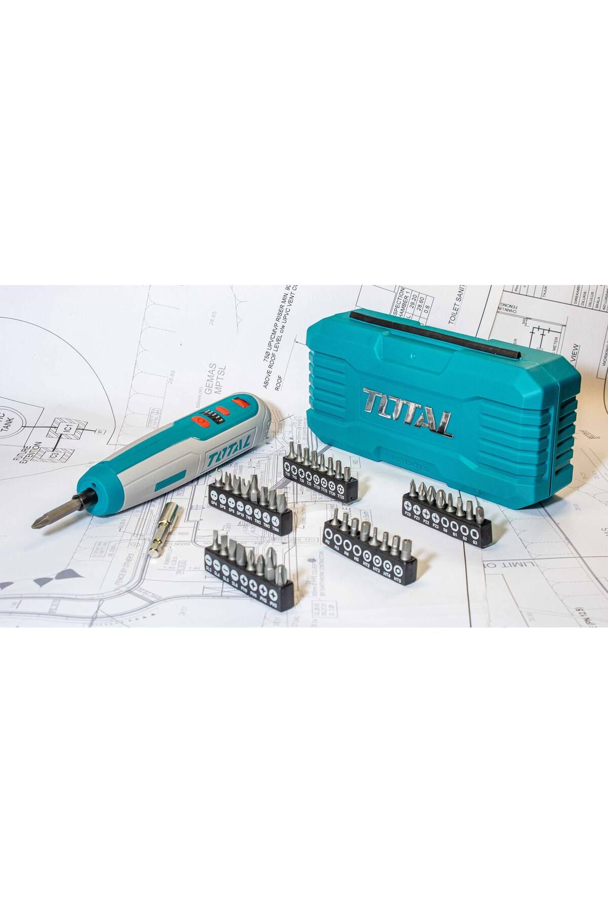 TOTAL-Lithium-Ion Cordless Screwdriver 4V 1.3Ah 6