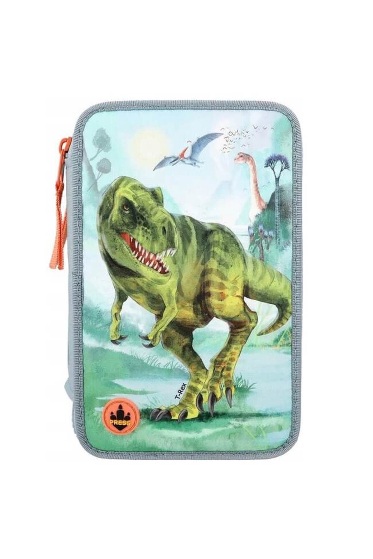Top Model-Pencil Case Equipped With 3 Zippers With T-rex Code 2