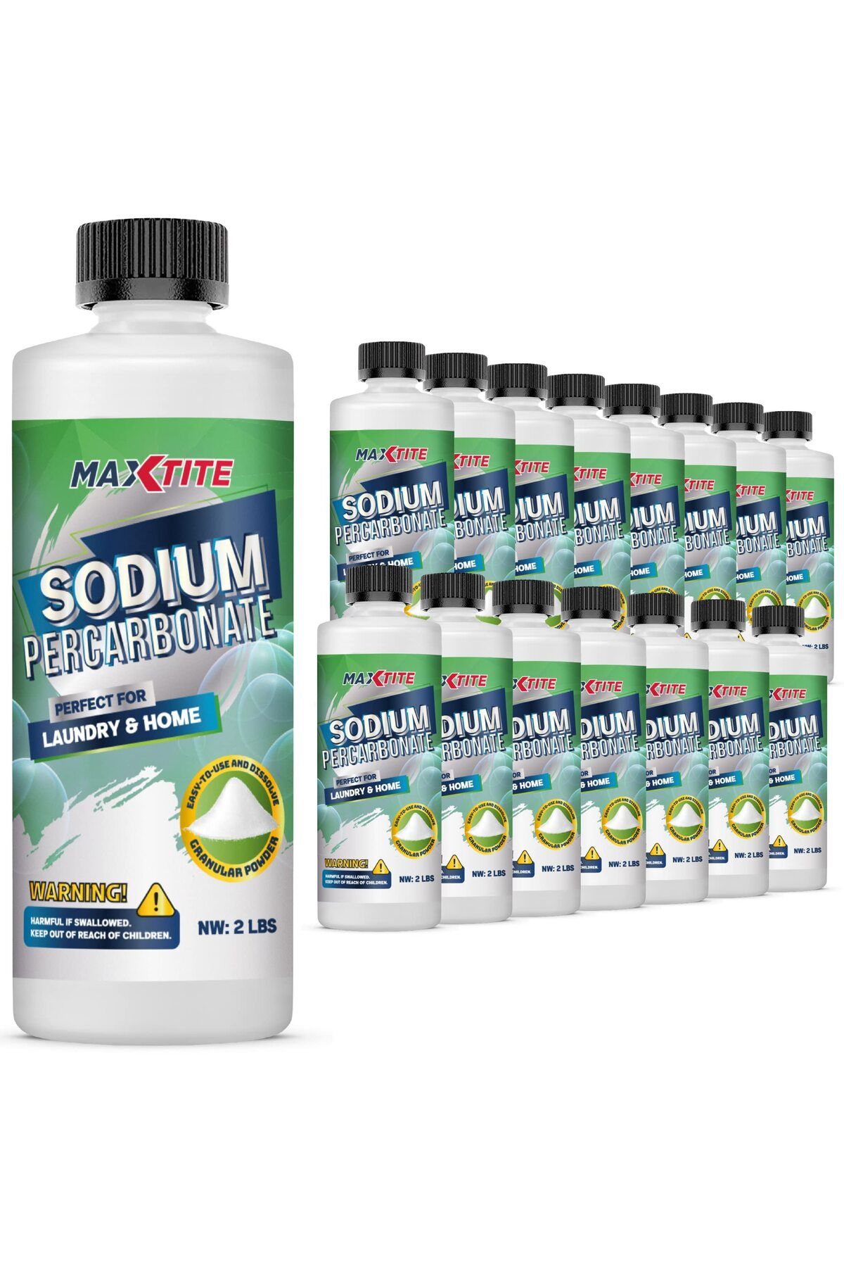MAXTITE-Sodium Percarbonate (2 lbs) - Pure Oxygenated Bleach - Multi-Use Cleaner 1