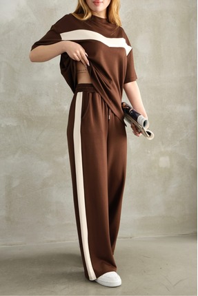 chize GARNİLİ ŞERİT DETAYLI MODAL KISAKOL EŞOFMAN TAKIM