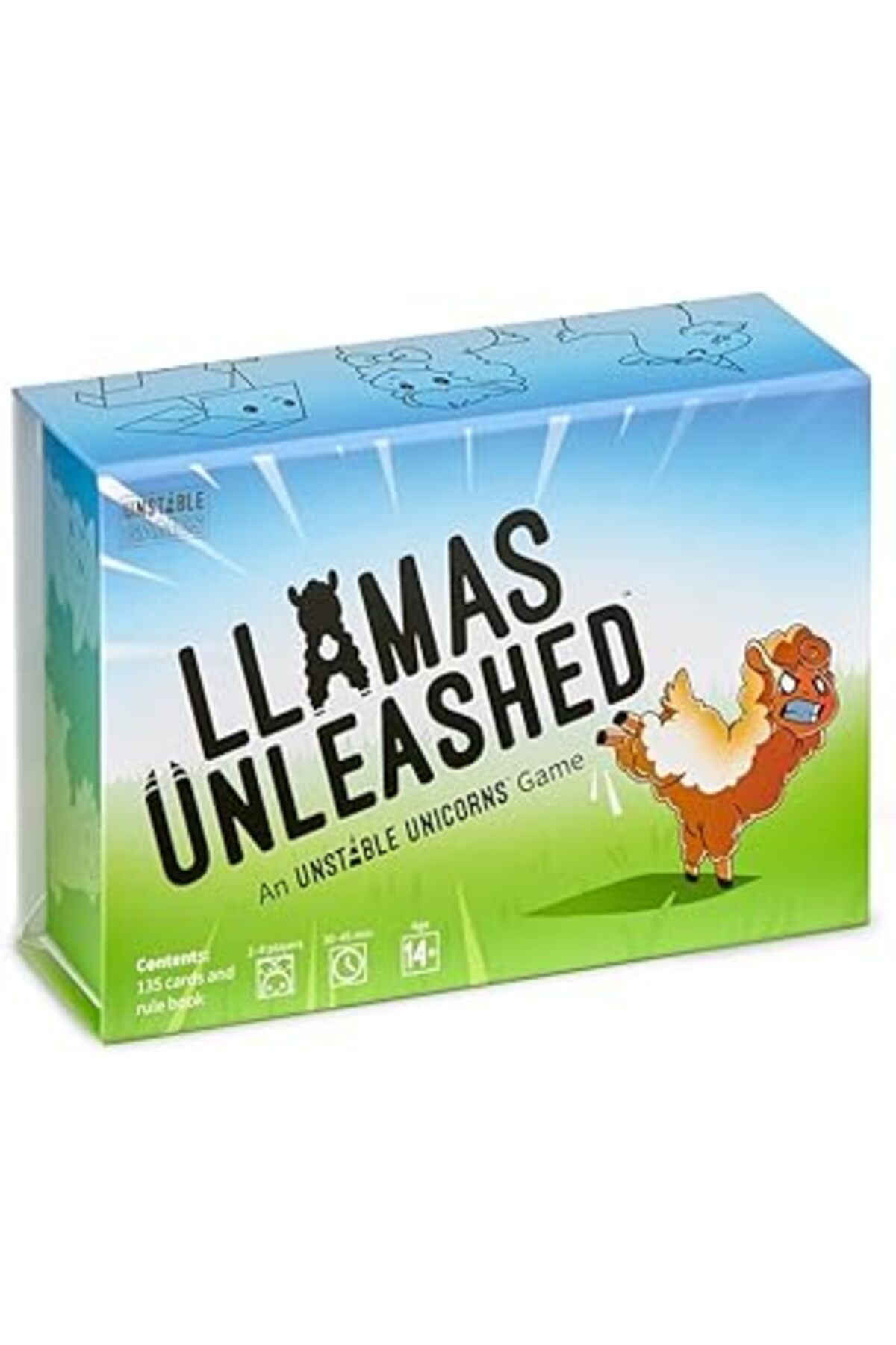 Hepta Collection Unstable Games Teeturtle Tee4122 Llamas Unleashed, Çok Renkli