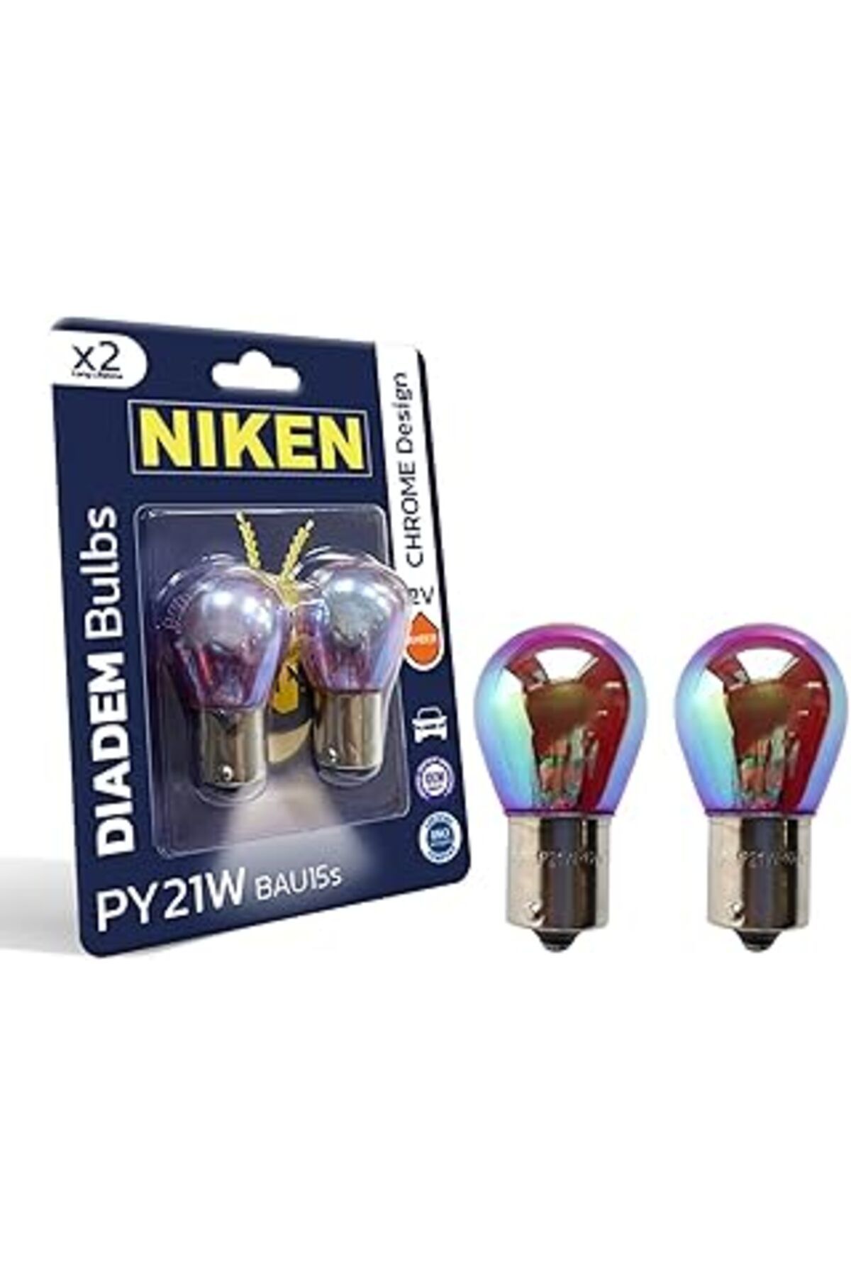 robotrend N P21w 93 Turuncu Amber Chrome Diadem Ba15s (2 ADET) 12v