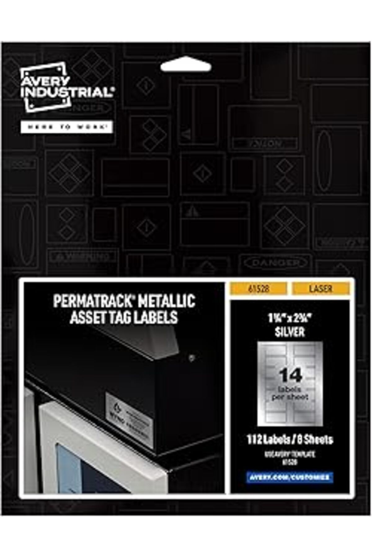 Mu Art Avery Metalik Varlık Etiketi Etiketleri, 1-1/4 X 2-3/4 Inç, Lazer Yazdırılabilir Etiketler, 112 Su