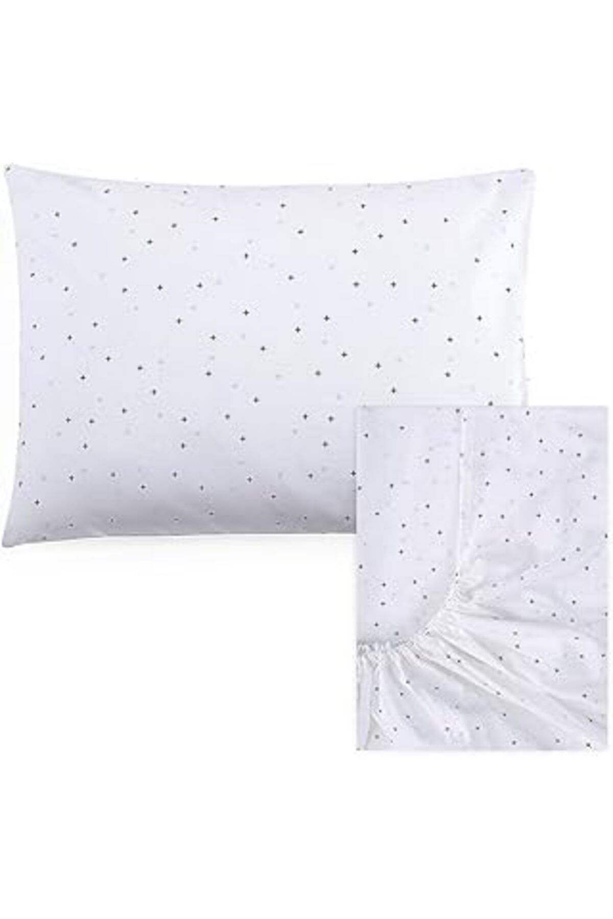 TBSProjects Funna Baby Çarşaf & Yastık Kılıfı Seti - Dino - Mavi - 70 X 130 Cm