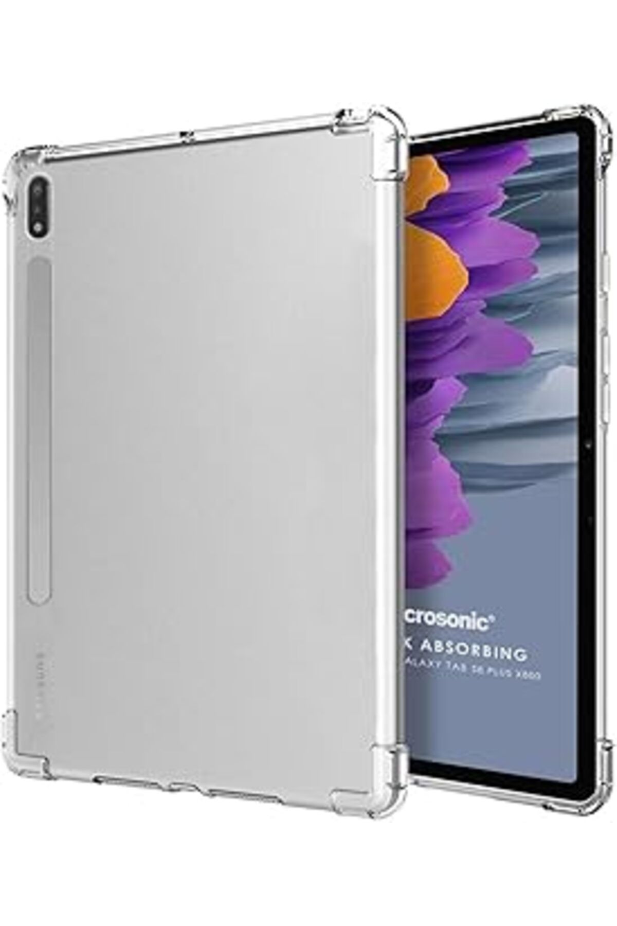 robotrend Microsonic Samsung Galaxy Tab S8 Plus X800 Için Kılıf Shock Absorbing Şeffaf [Galaxy Tab S8 Plus X8