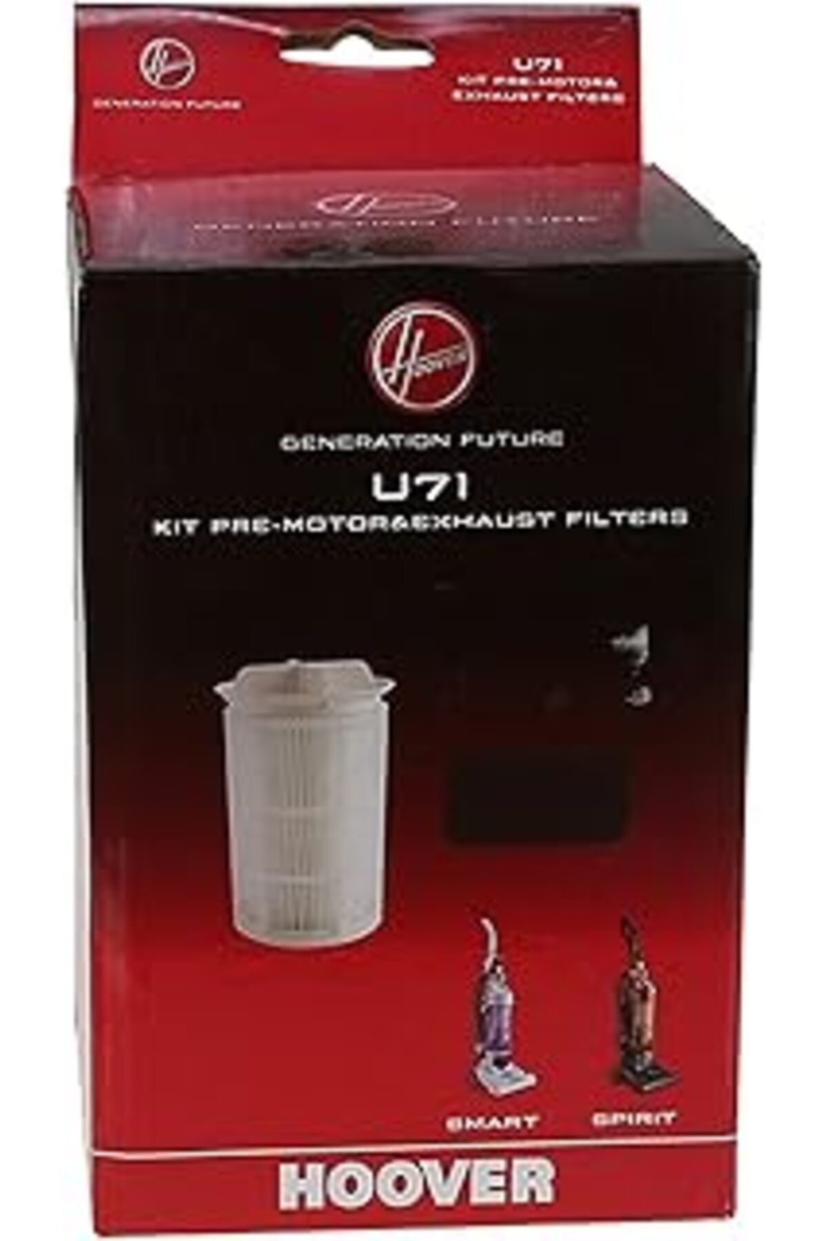 ebadi Hoover U71 Kit Ön Motor Ve Egzoz Filtreleri, Ekstra Filtreleme, Orijinal Yedek Parça, Hoover Dik El