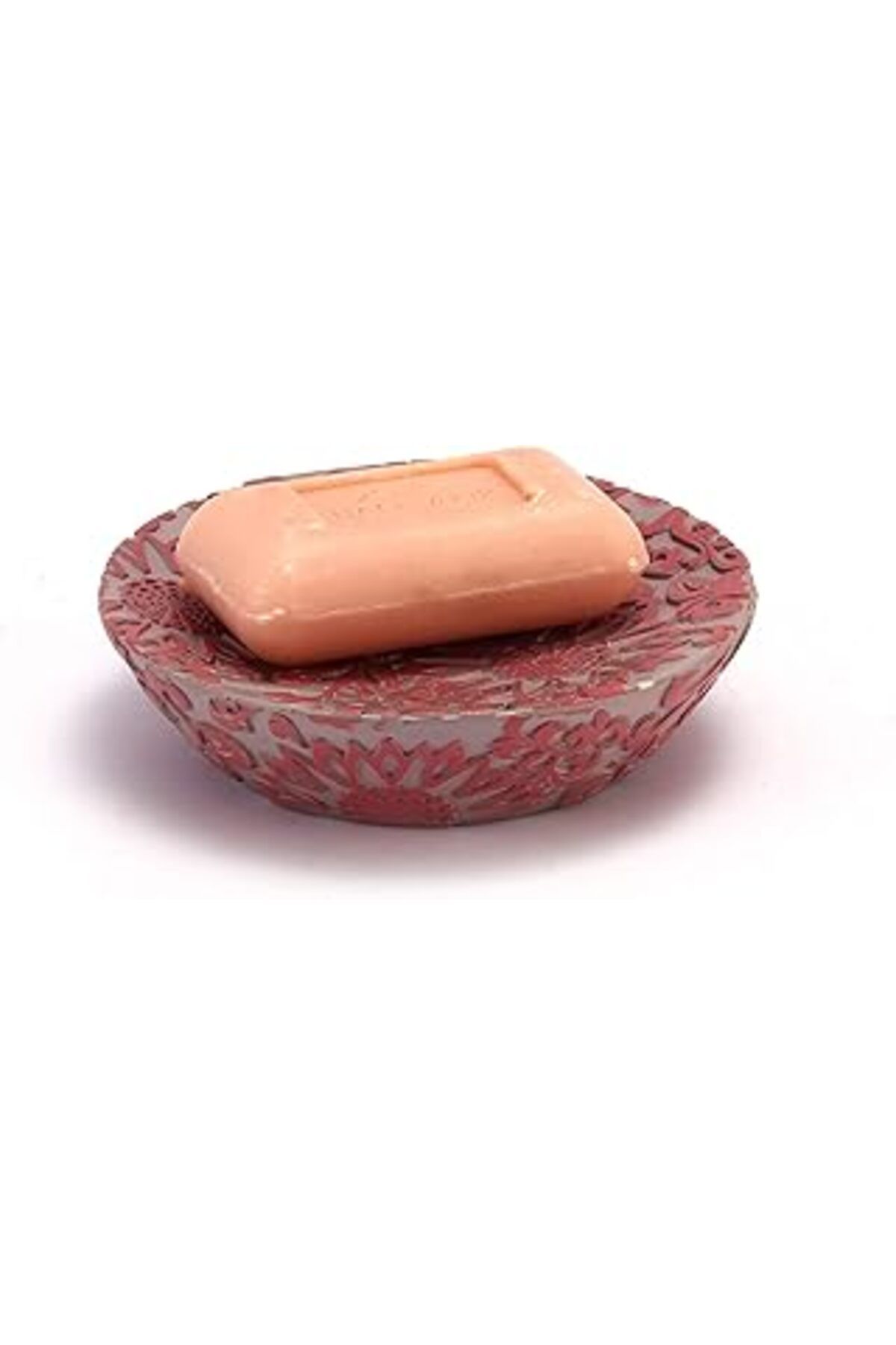 Mu Art Ahşap Bosphorus Sabunluk Pembe Örgü Desenli Poliresin