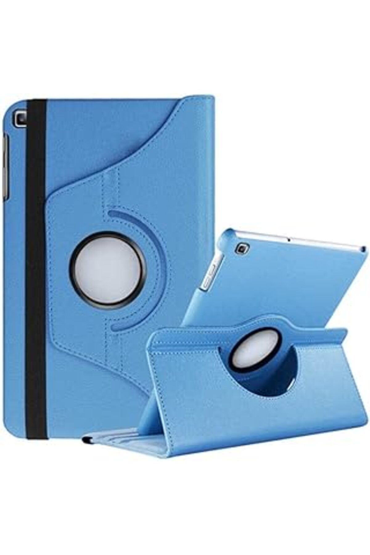 Hepta Collection Kılıf Deri Uyku Modlu 360 Dönerli Stand Komple Koruma Mavi Galaxy Tab S6 Lite P610 P615 P617 10.4 I