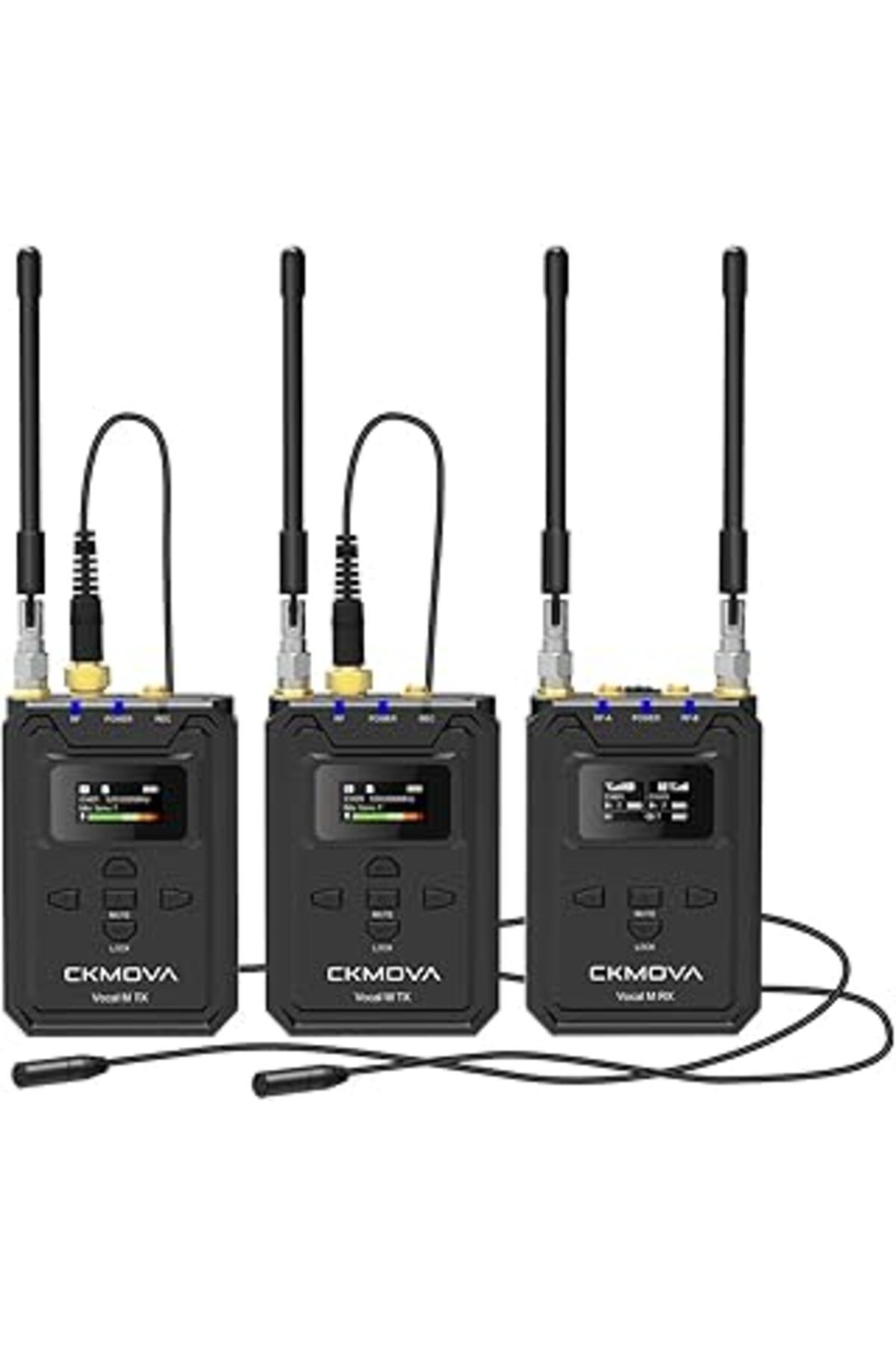 Pazarcan Tascam Ckmova Vocal M V2 Profesyonel Uhf Çift Kanallı Kablosuz Mikrofon 2 Verici Ve 1 Alıcı Seti