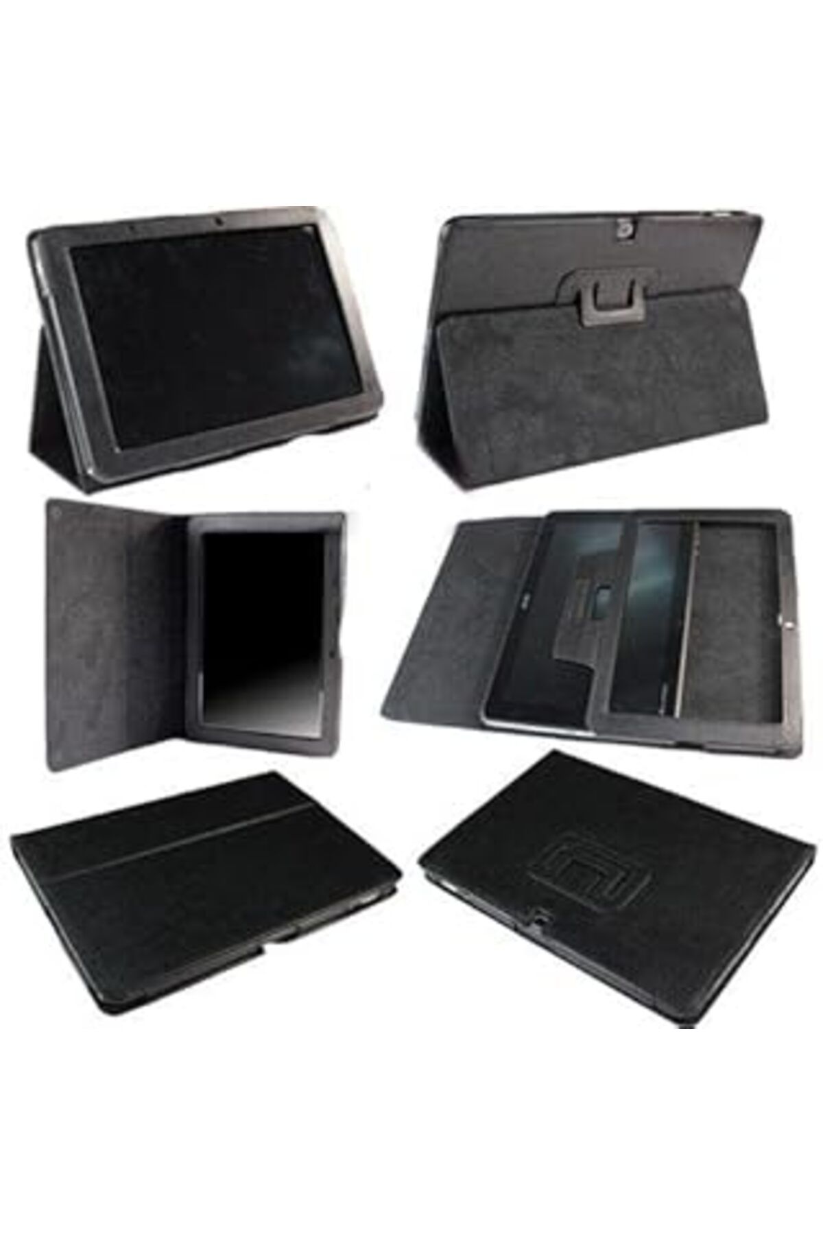 Pazarcan Aksesuaradası Acer Iconia Tab A700 Standlı Deri Kılıf - Siyah Renk