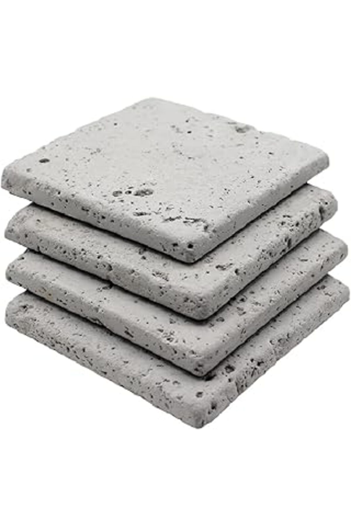 Hepta Collection Bubigo Beton Bardak Altlığı | Kare Naturel | 4'Lü Btg-33