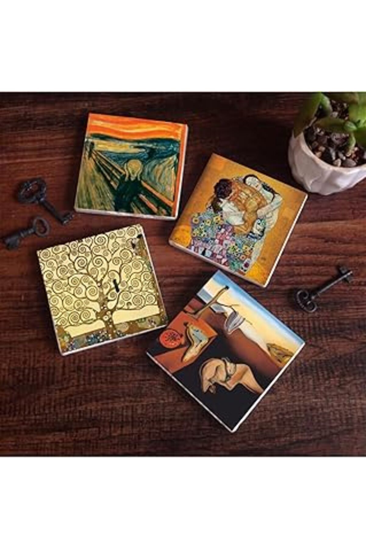 Pazarcan Pinecone Salvador Dalí Belleğin Azmi, Çığlık, Gustav Klimt Aile Kucaklama, Hayat Ağacı Taş Bardak A