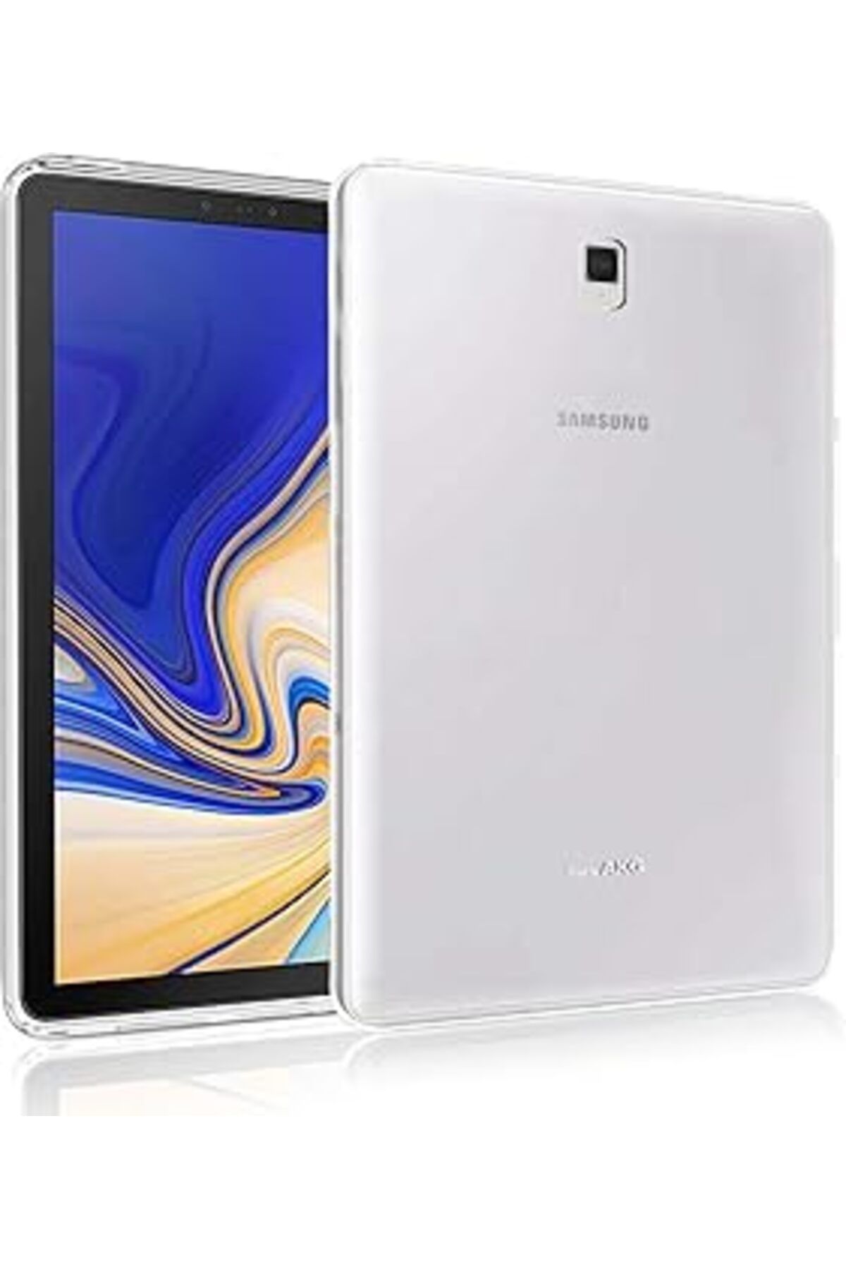 robotrend Microsonic Samsung Galaxy Tab A 10.5'' T590 Için Kılıf Transparent Soft Beyaz [Galaxy Tab A T590 Il