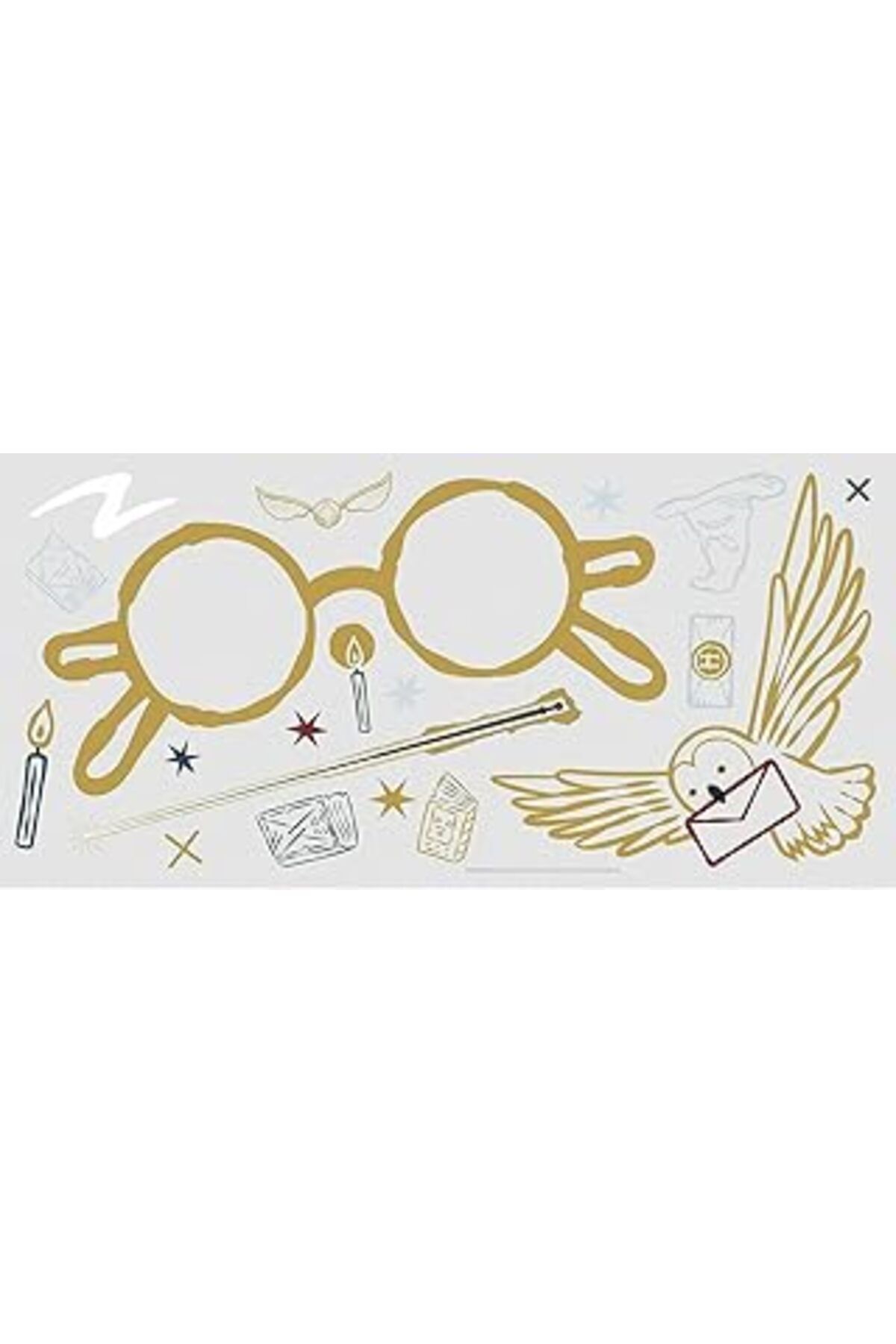 Mu Art Roommates Rmk4955Gm Harry Potter Gözlükleri Dev Soyma Ve Çubuk Duvar Çıkartması