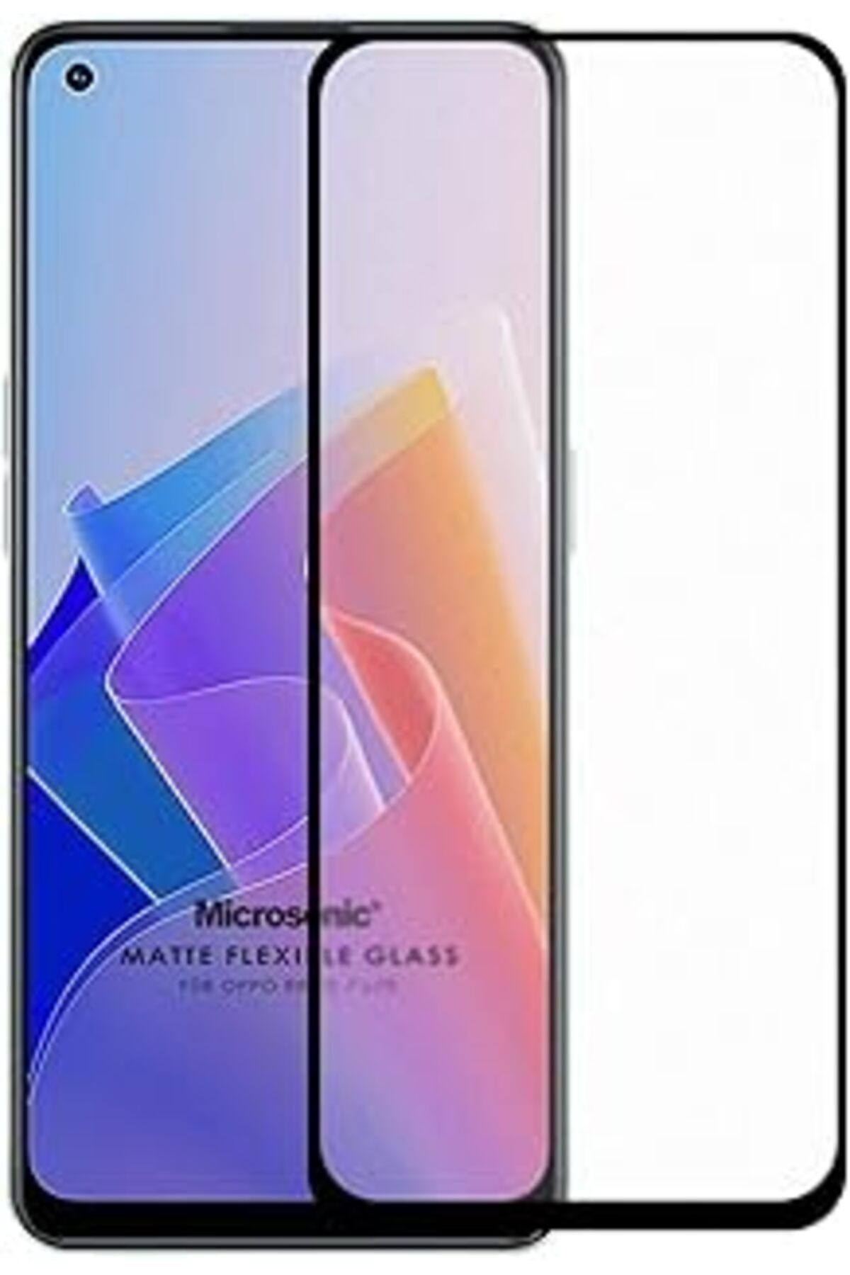Pazarcan Microsonic Oppo Reno 7 Lite Seramik Matte Flexible Ekran Koruyucu Siyah