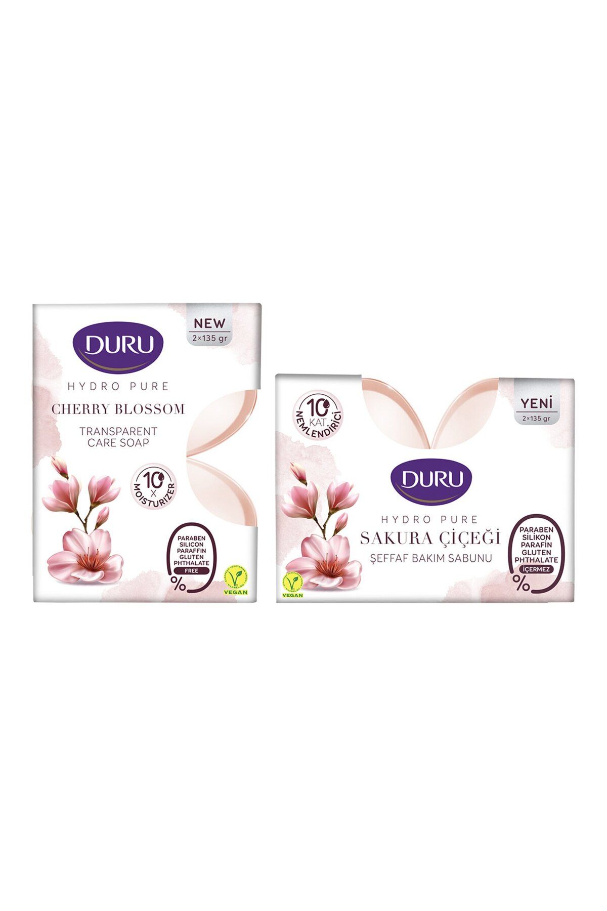 Duru Hydropure Sakura Şeffaf Bakım Sabunu 2*135 G