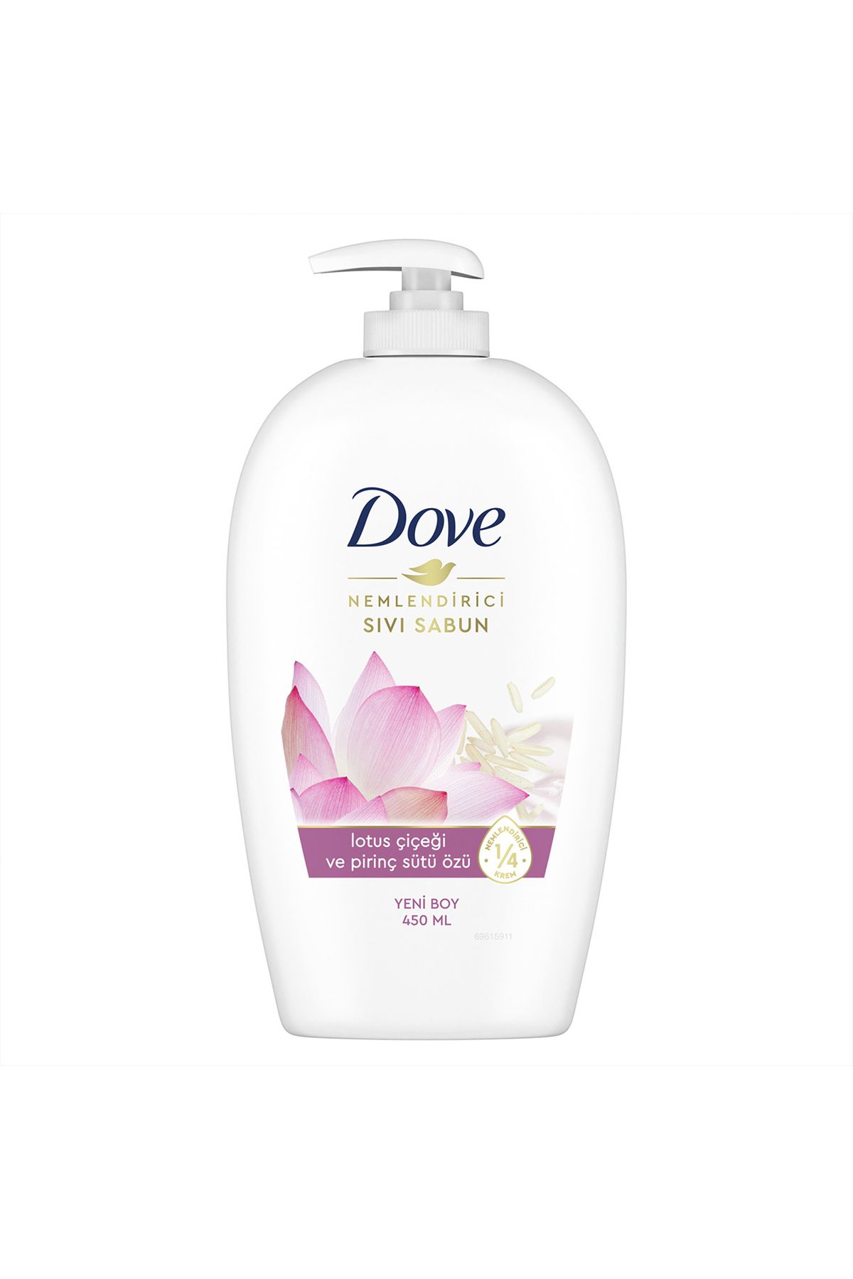 Dove Nemlendirici Sıvı Sabun Lotus Çiçeği ve Pirinç Sütü Özü 450 Ml