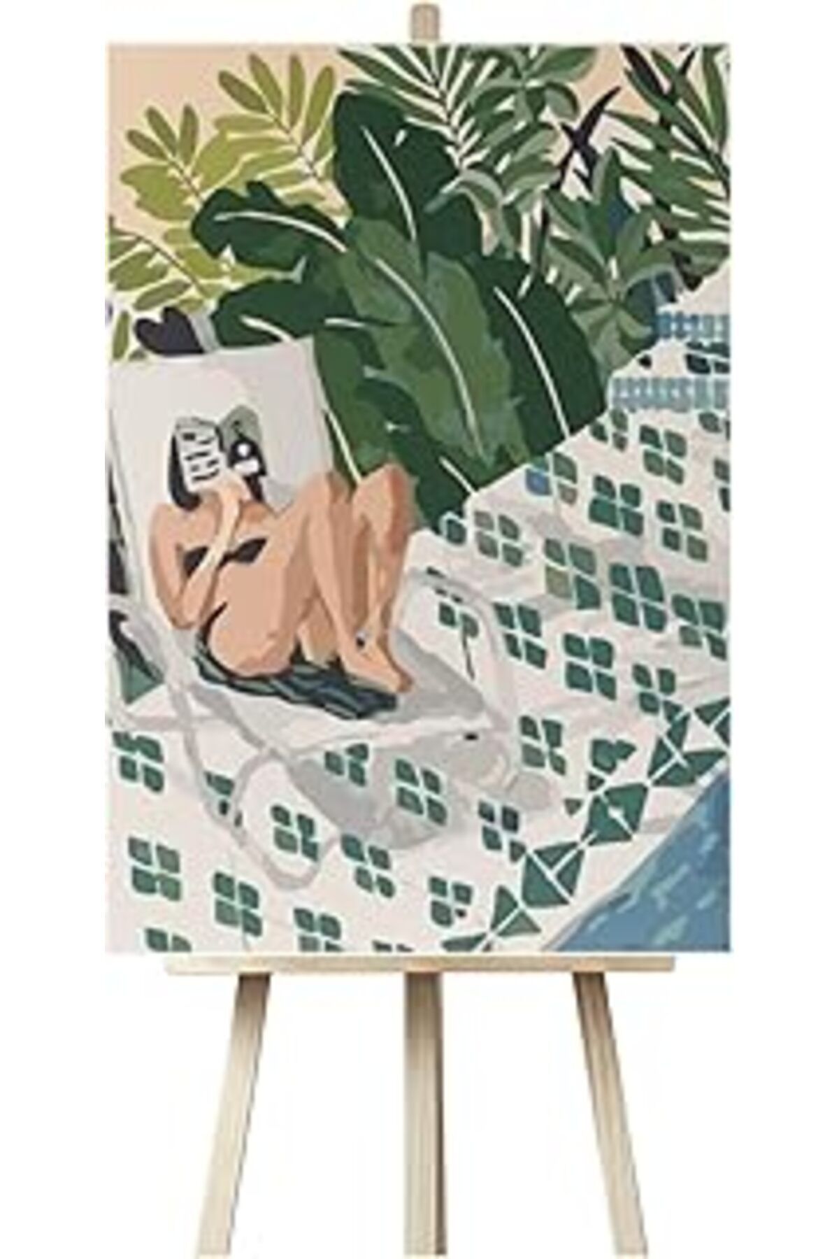 NETWORK ART Kendin Yap Tatil Keyfi - Holiday Vibes/Sayılarla Boyama Kanvas Tablo Seti-56 * 70 CM (Tuvale Gerili)