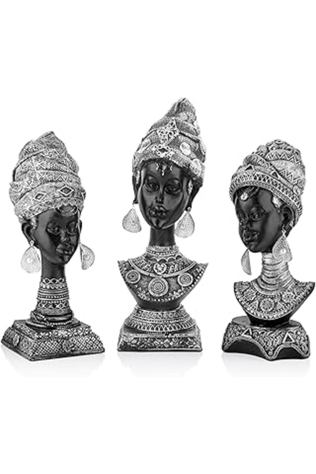 Mu Art Setabianca *Seta Dekoratif 3Lü Kız Kardeş Sılver 10 * 10 * 30 Cm