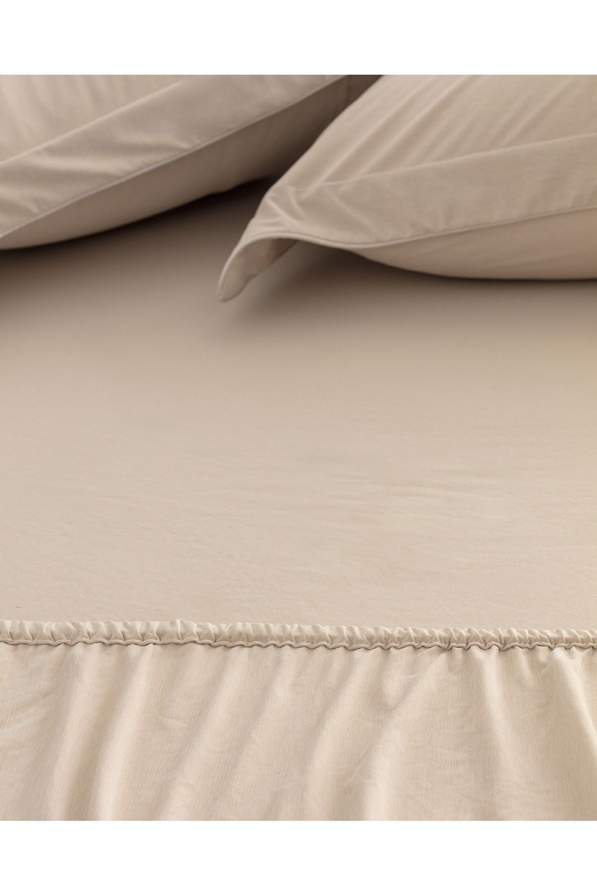 Madame Coco-İlus Single Bamboo Comforter Set - Beige 7