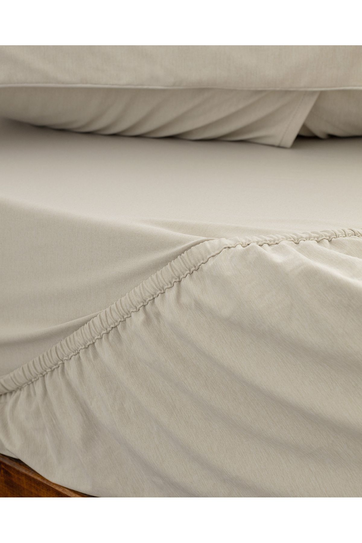 Madame Coco-İlus Single Bamboo Comforter Set - Beige 6
