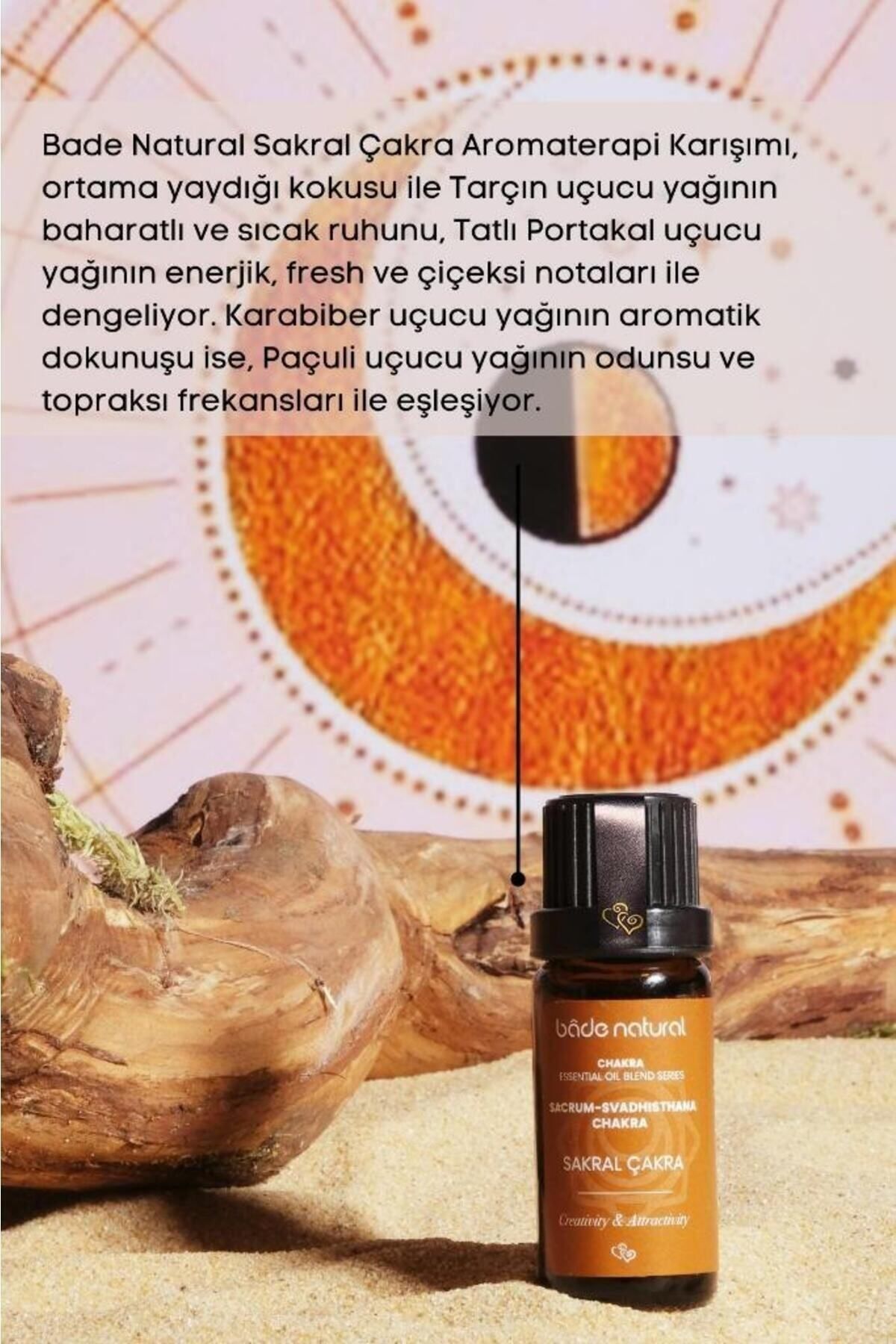 روغن مراقبتی مخلوط آروماتراپی چاکرای ساکرال 10 میل Bade Natural